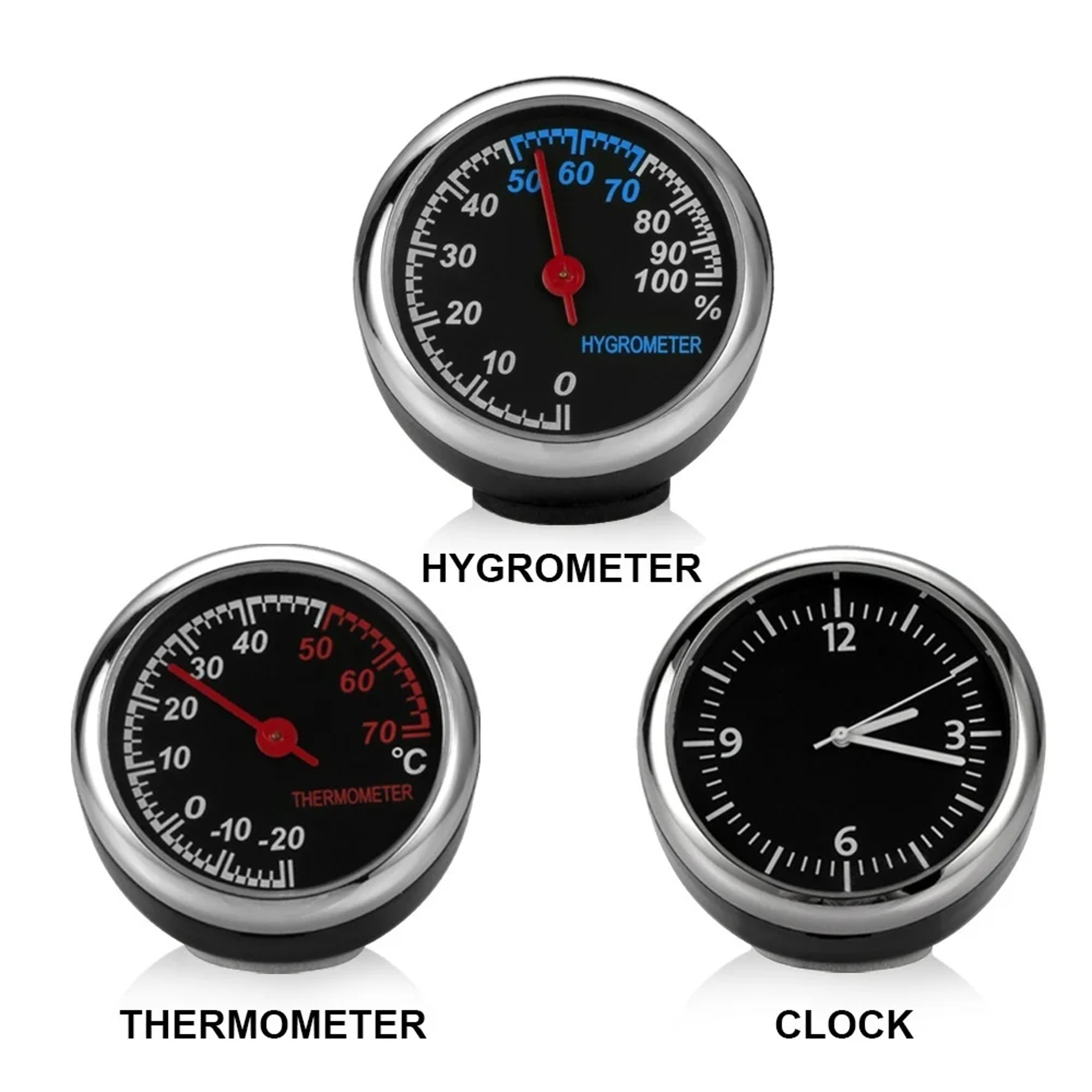 Mini Dashboard Digital Car Clock With Thermometer Hygrometer And Interior Display 8