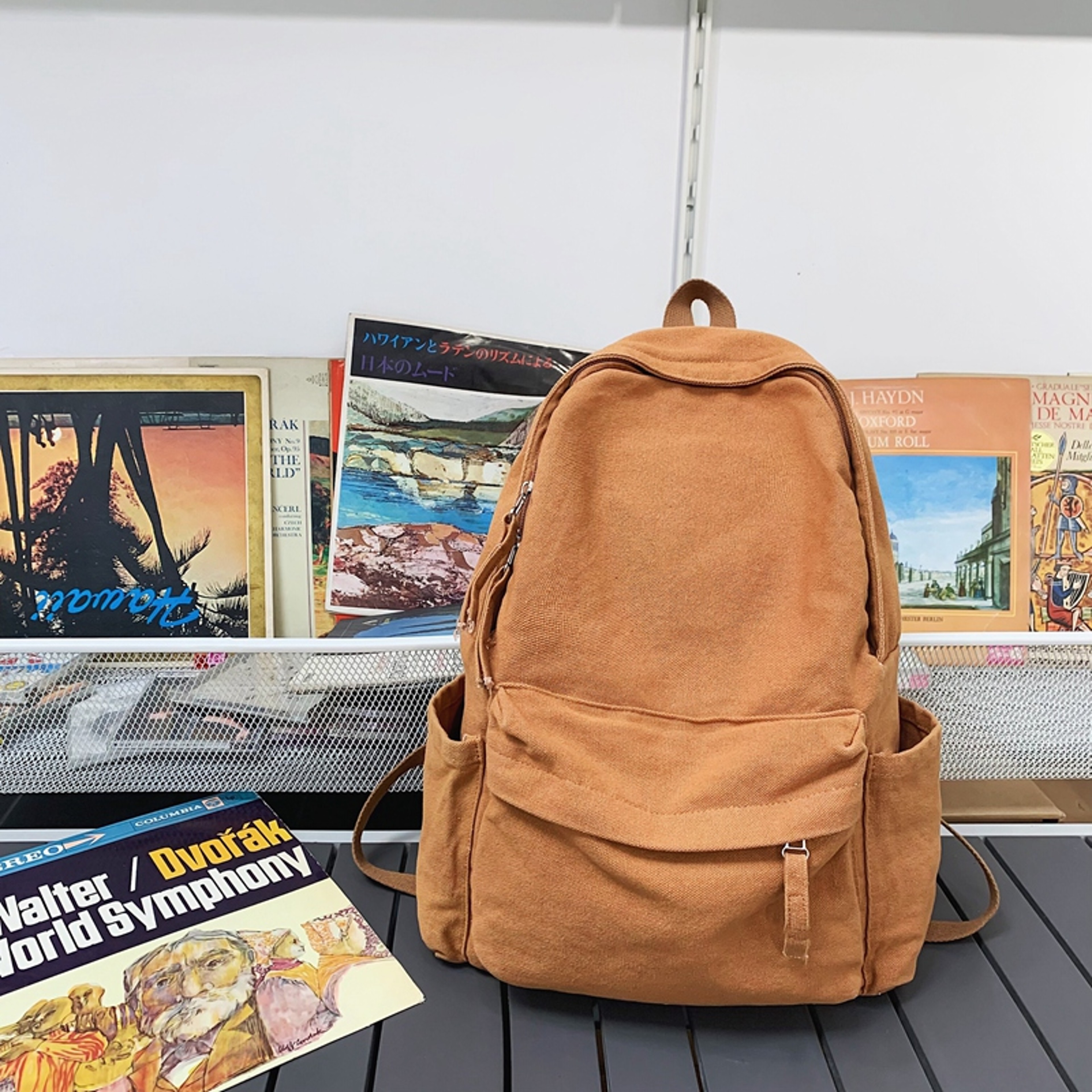 Korean Kawaii Canvas Backpack Large Capacity School Backpack For Students 2