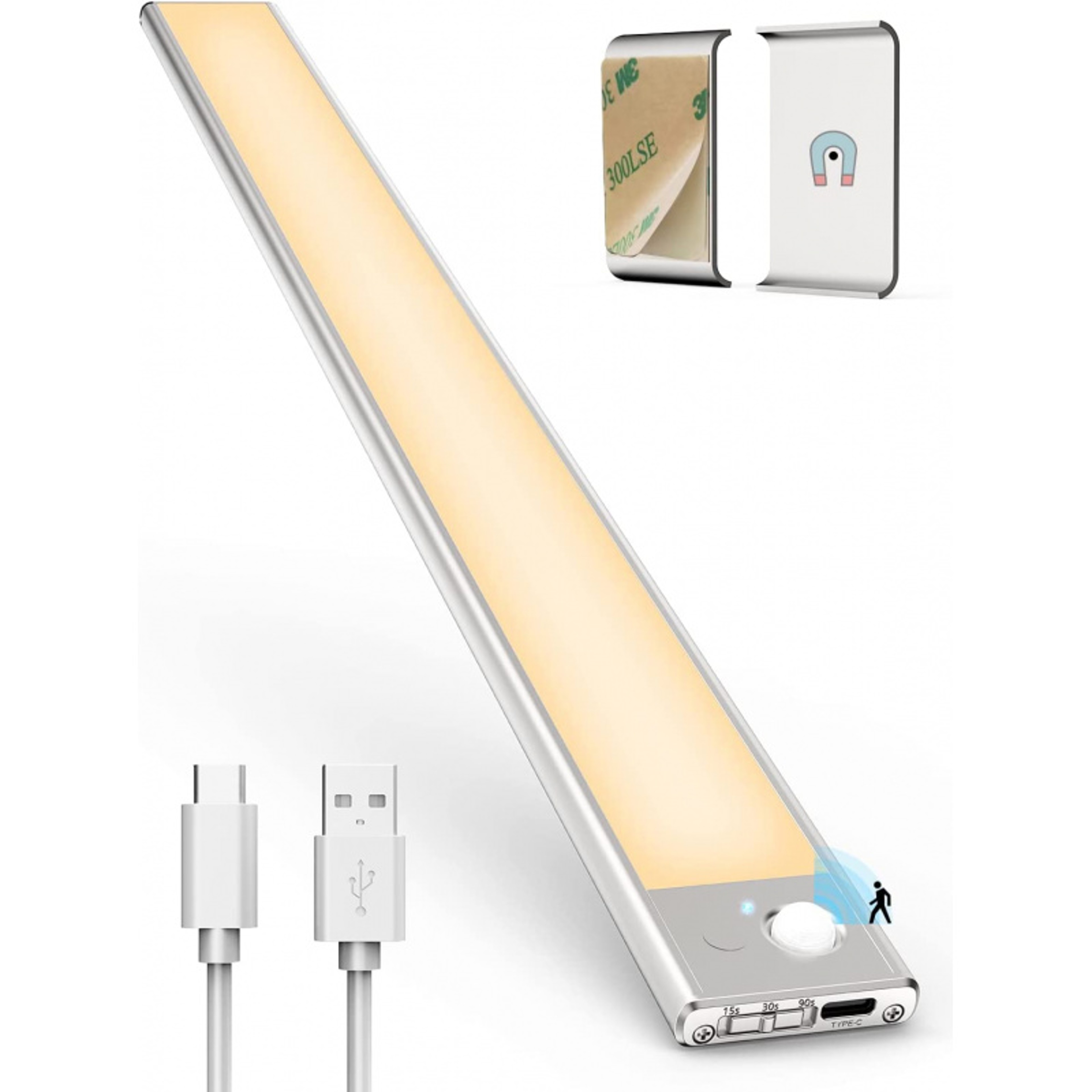 Rechargeable LED Under Cabinet Motion Sensor Light Bar With Adjustable Brightness 0