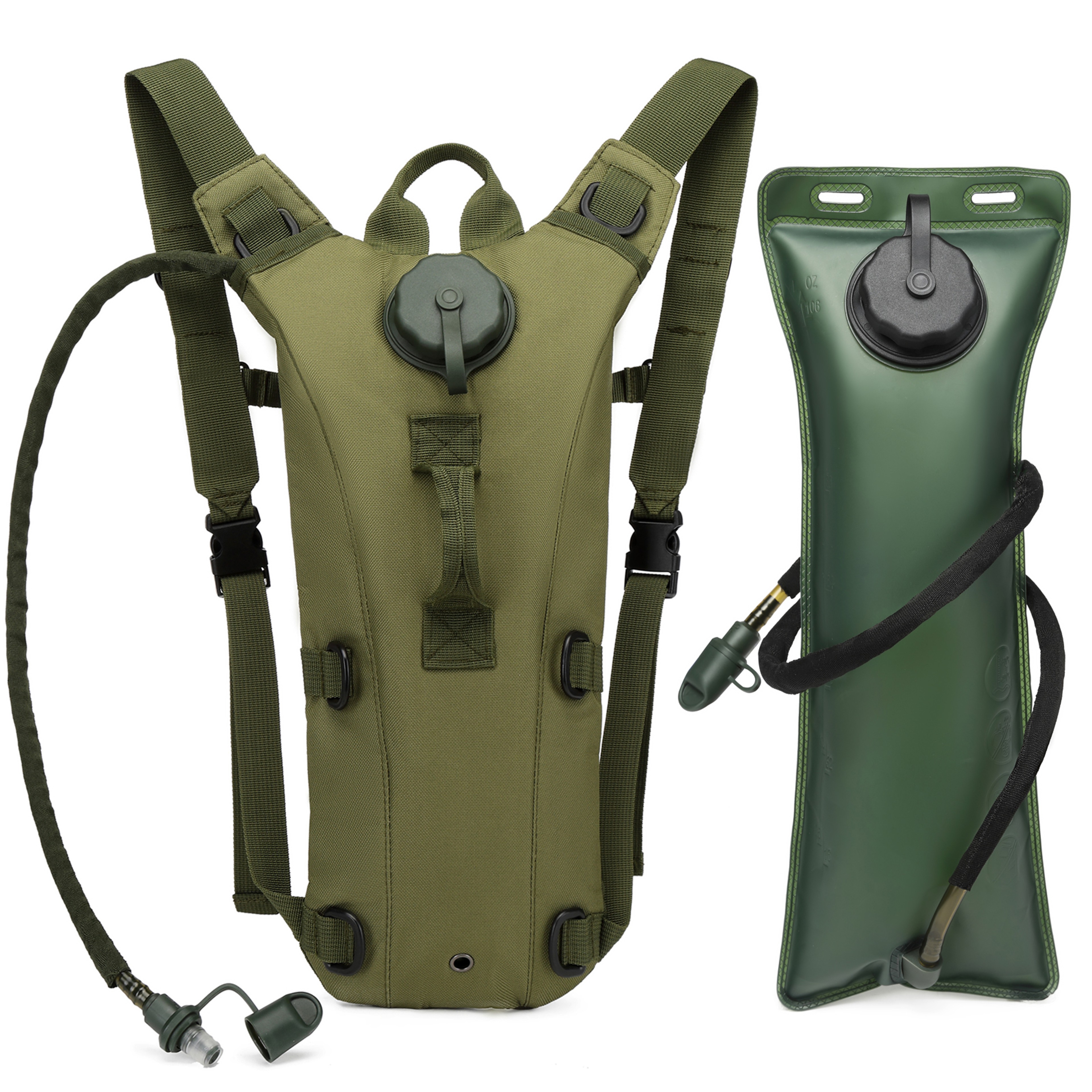 Tactical Hydration Backpack With Water Bladder For Hiking Running Cycling 0