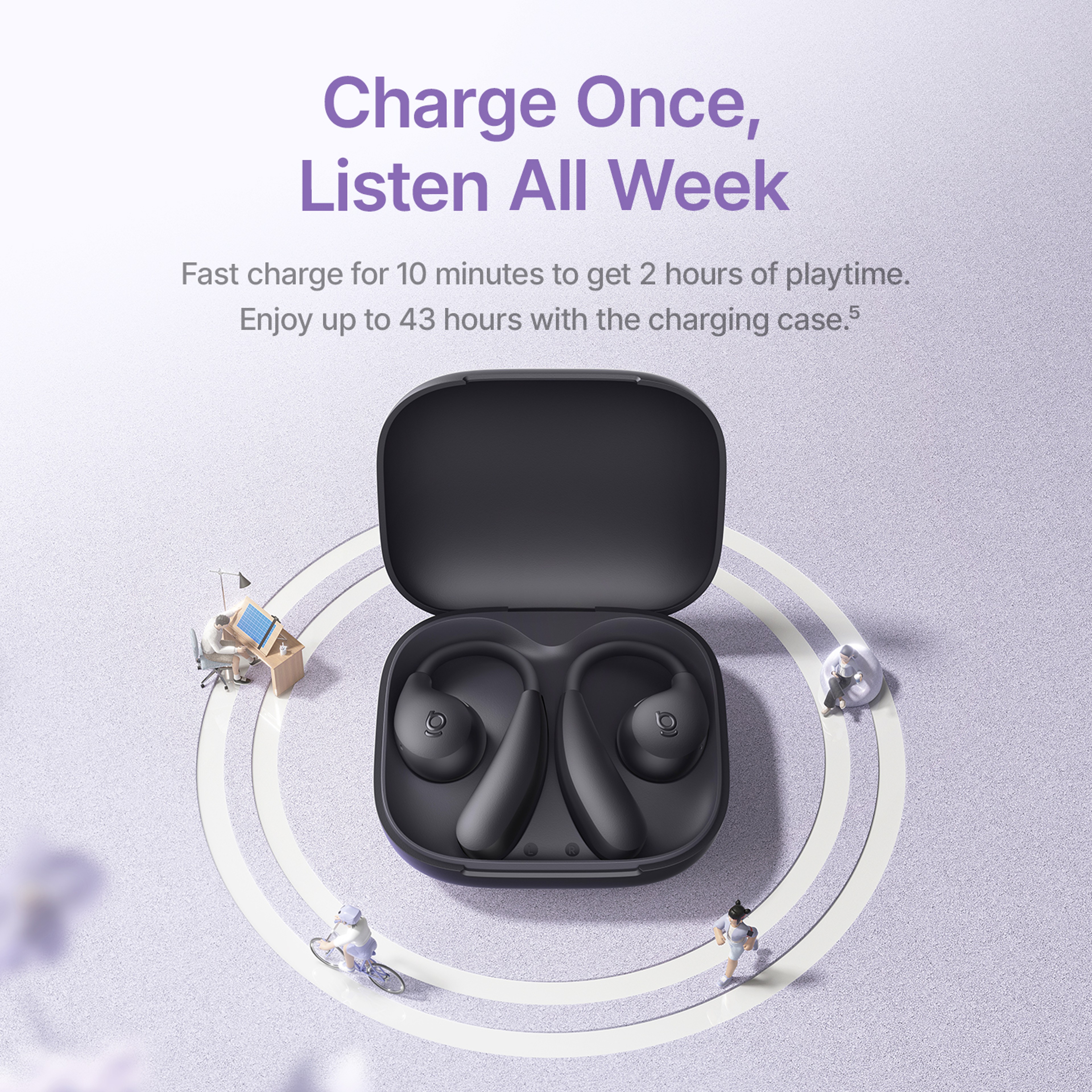 Open Ear Earbuds With Bluetooth And Hour Playtime 6