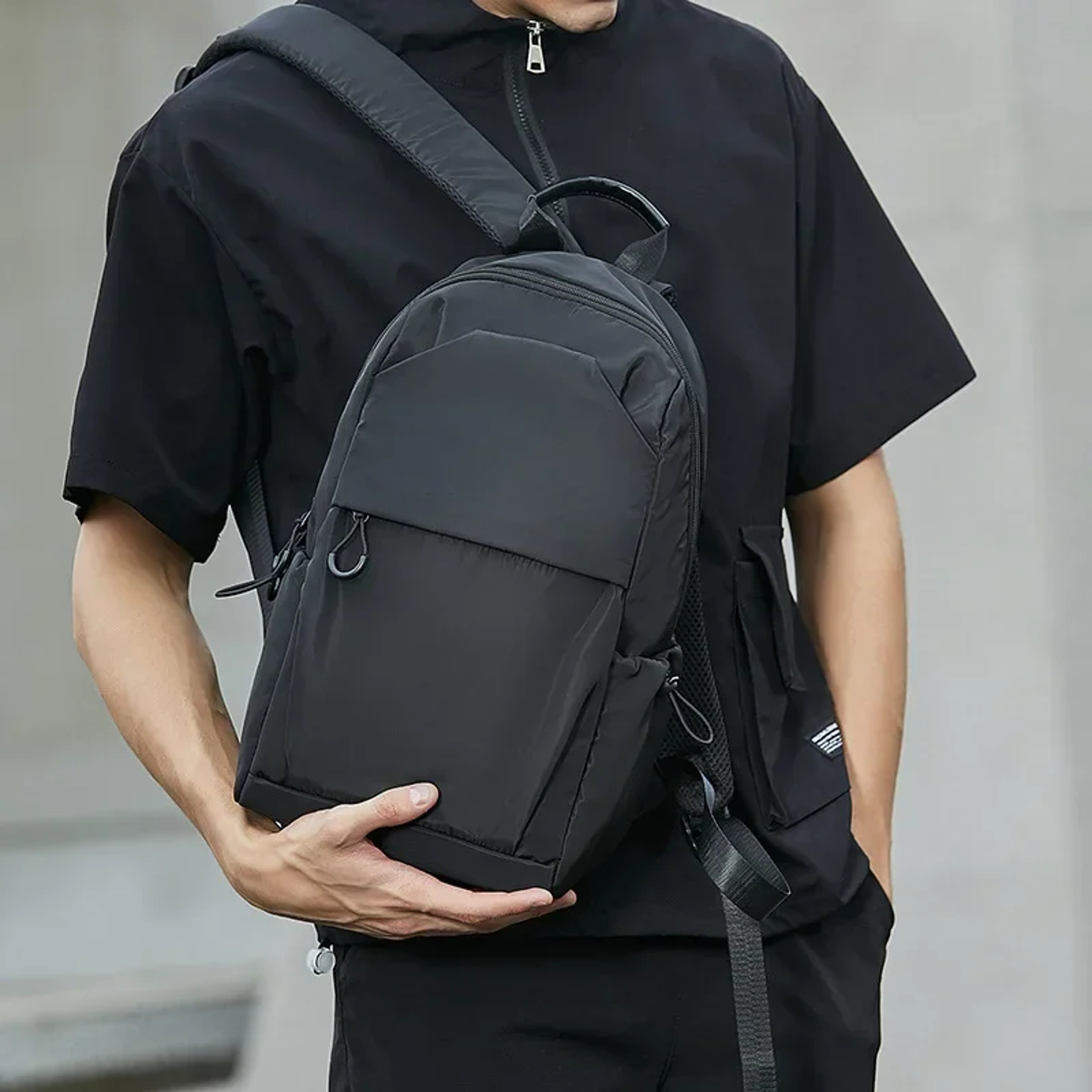 Compact Oxford Mini Travel Backpack for Men – view 7