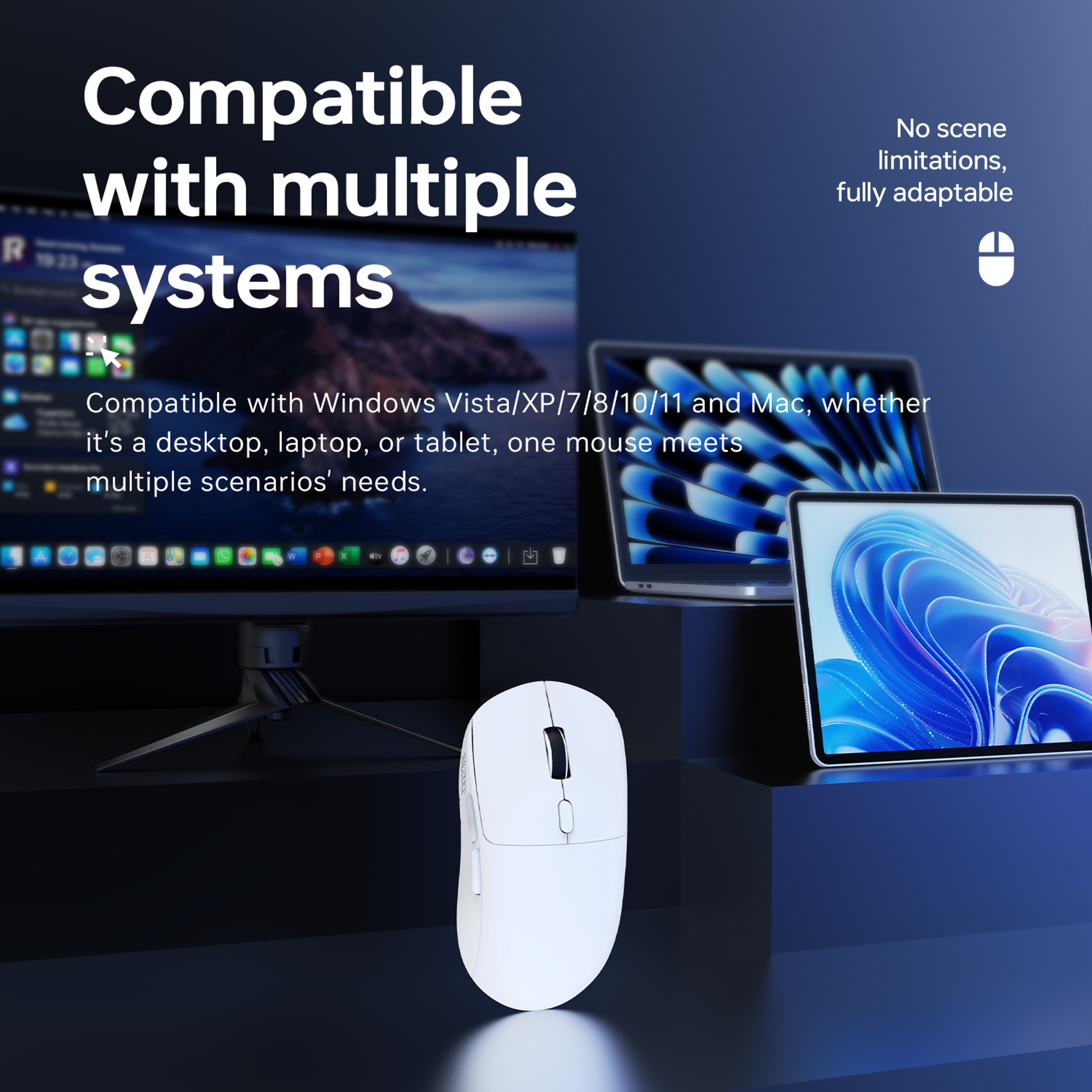 Tri Mode Wireless Mouse With Display For Gaming And Office 4