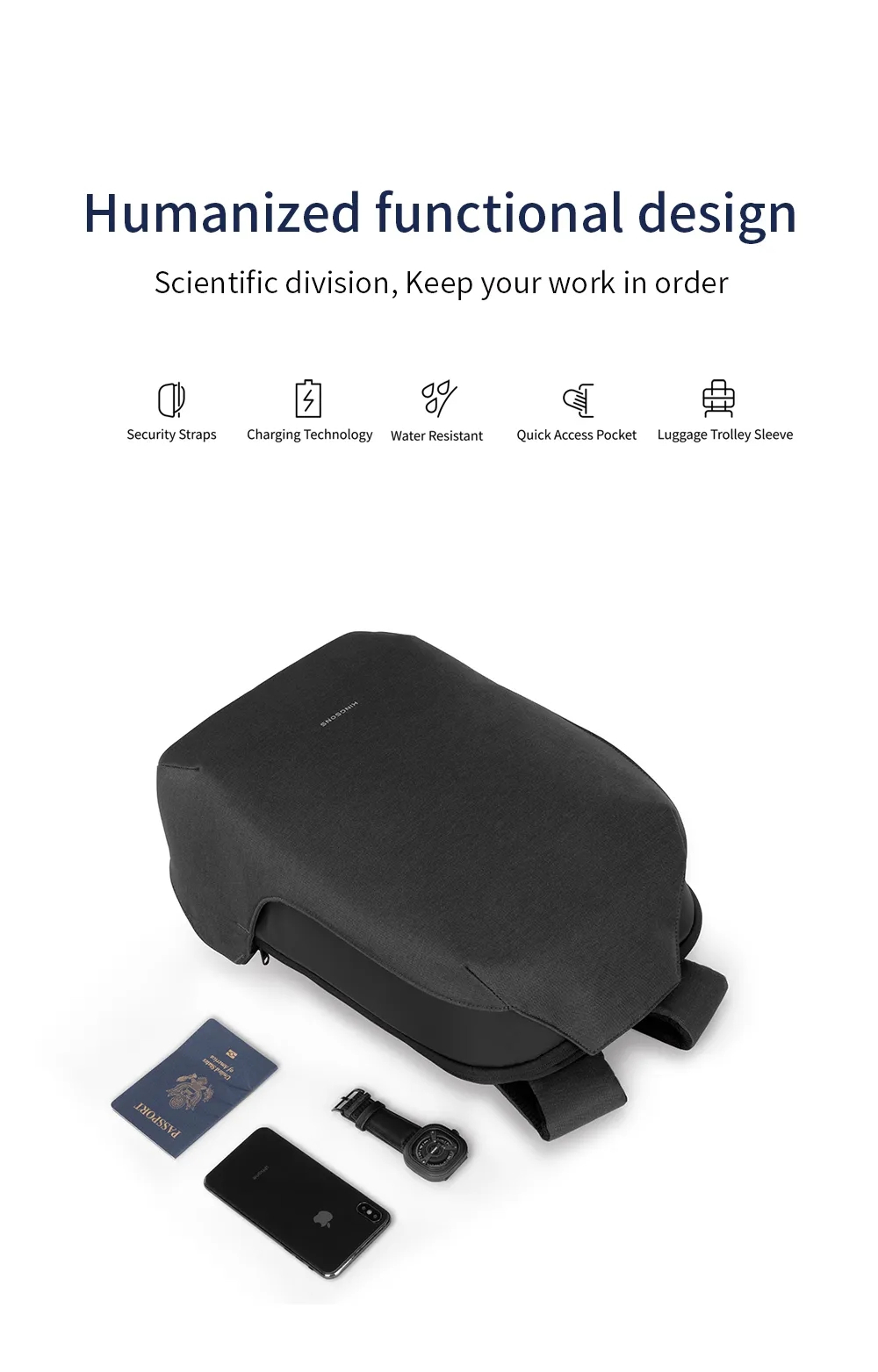 SecureCharge Anti Theft Laptop Backpack 2