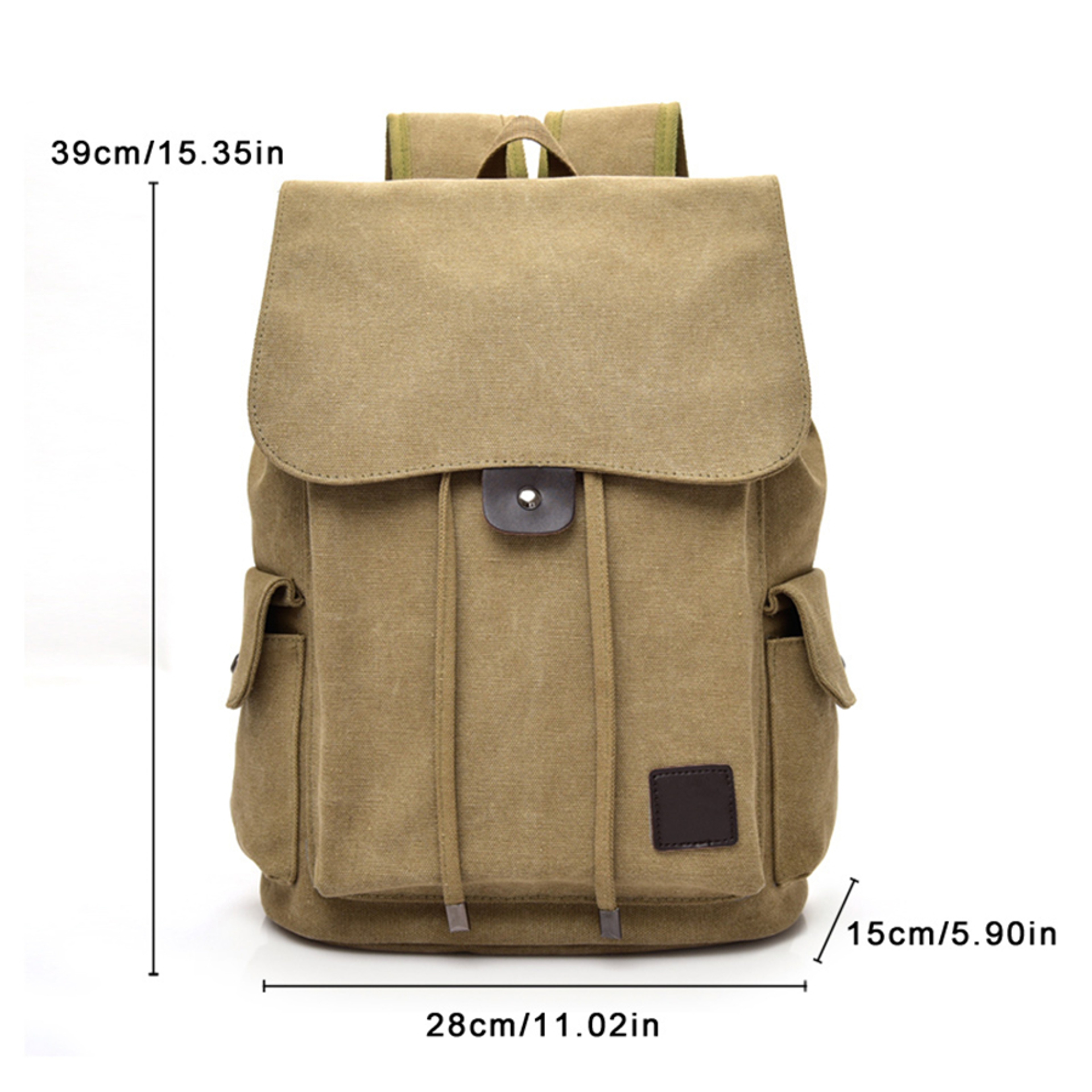Heritage Canvas Backpack For Men Large Capacity School And Travel Rucksack 4