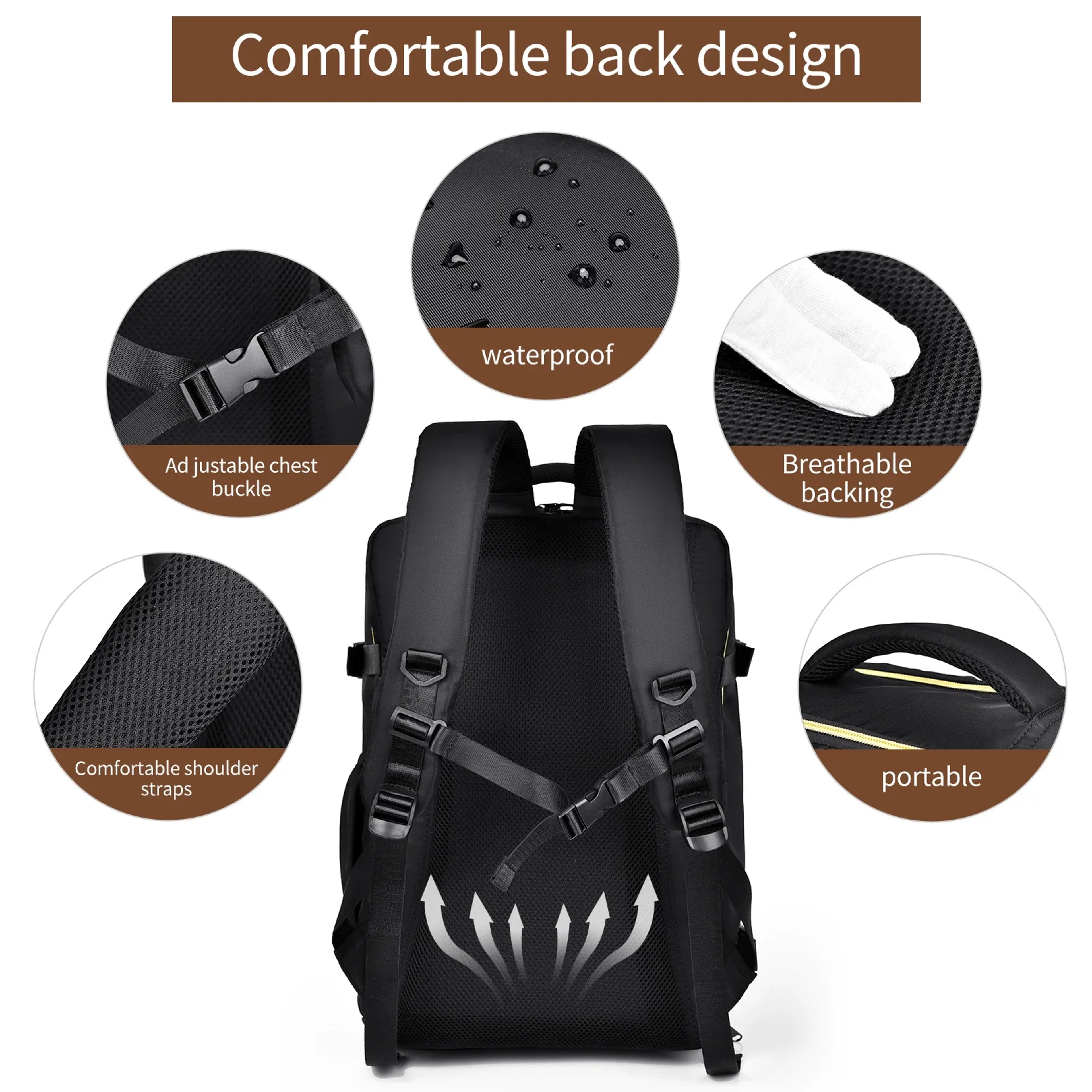High Capacity Travel Backpack And Multifunctional School Bag 6