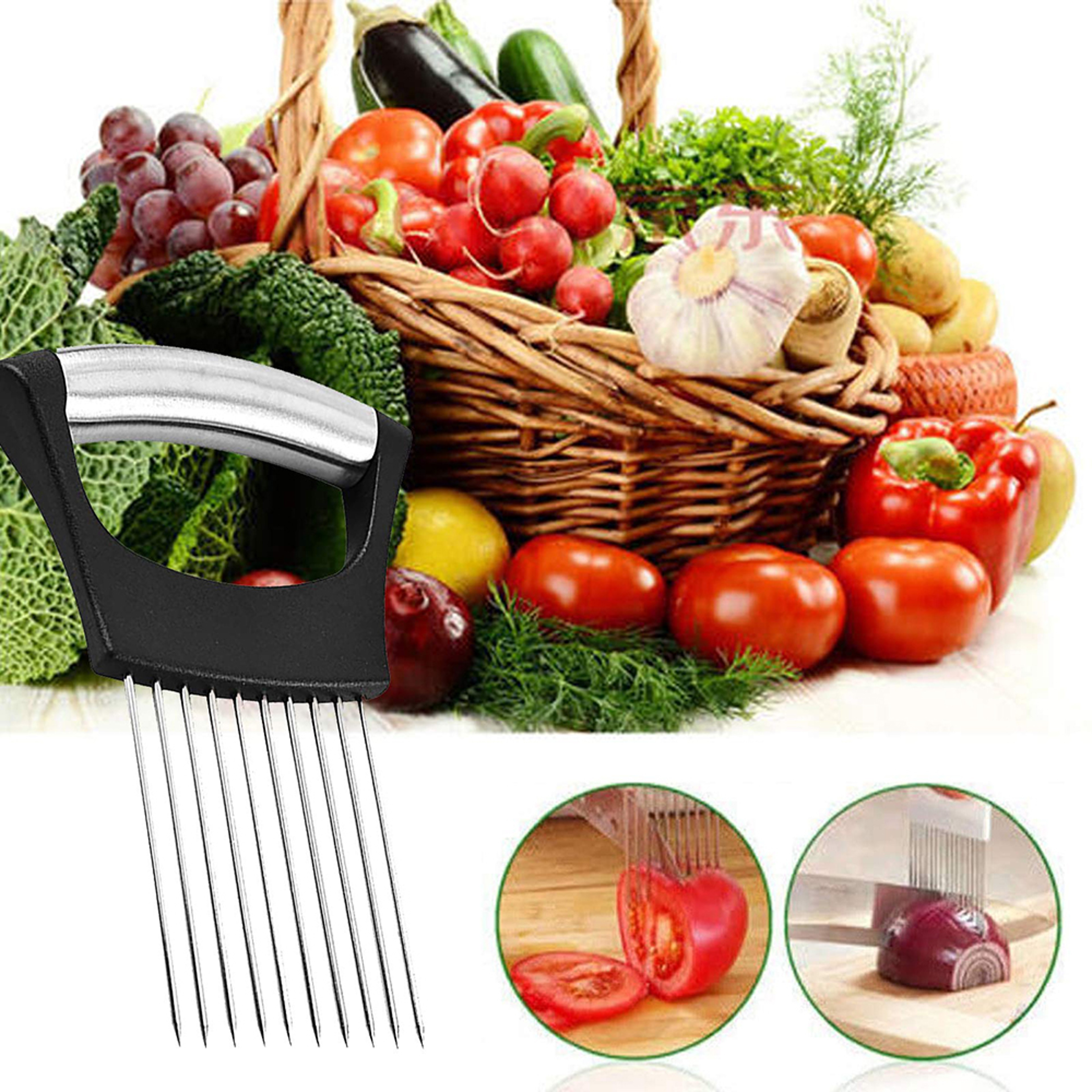 Precision Onion Holder Slicer And Stainless Steel Vegetable Slicing Guide 2