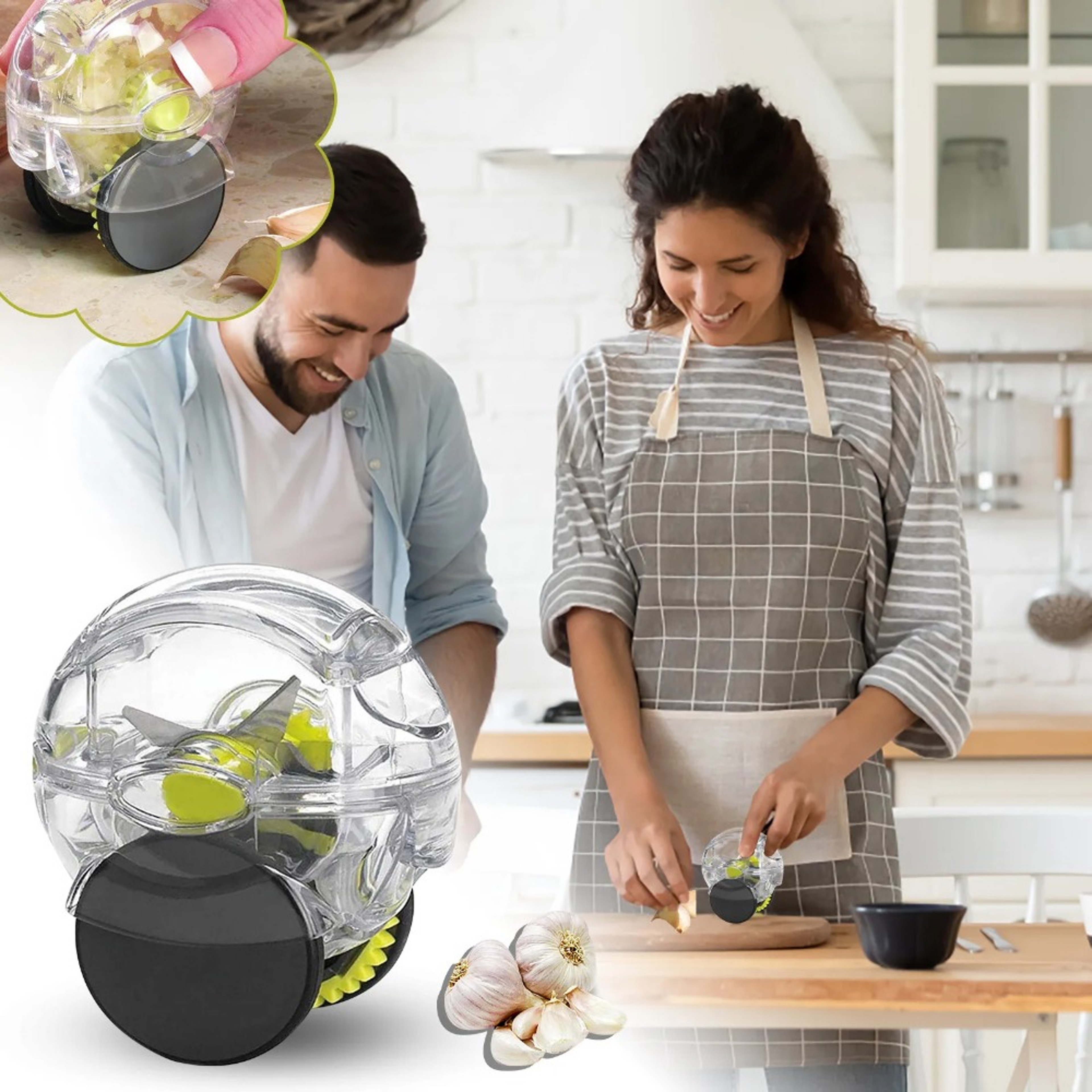 QuickRoll Manual Garlic Chopper And Ginger Masher 0