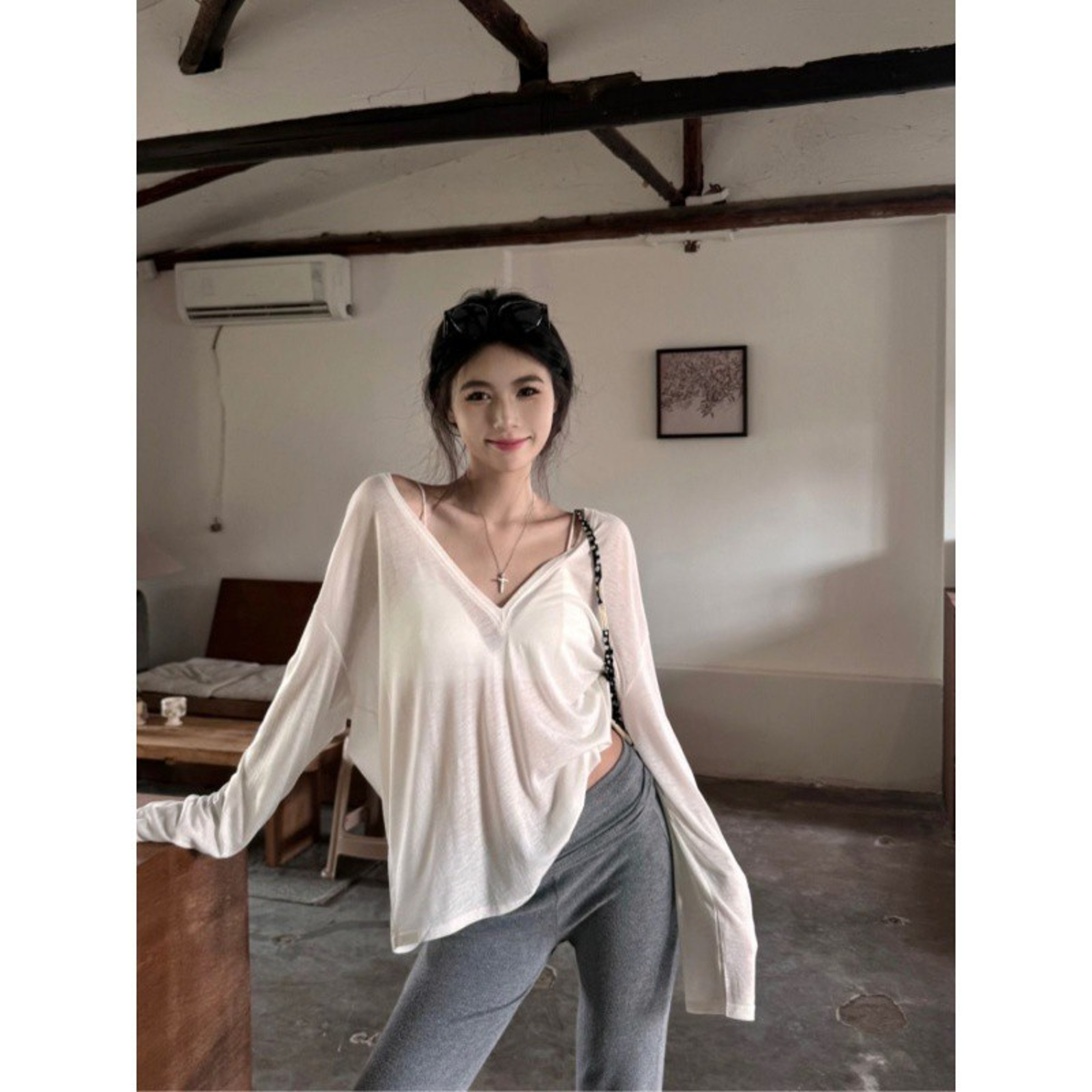 Sheer Breeze Women Long Sleeve Beach Cover Up – view 5