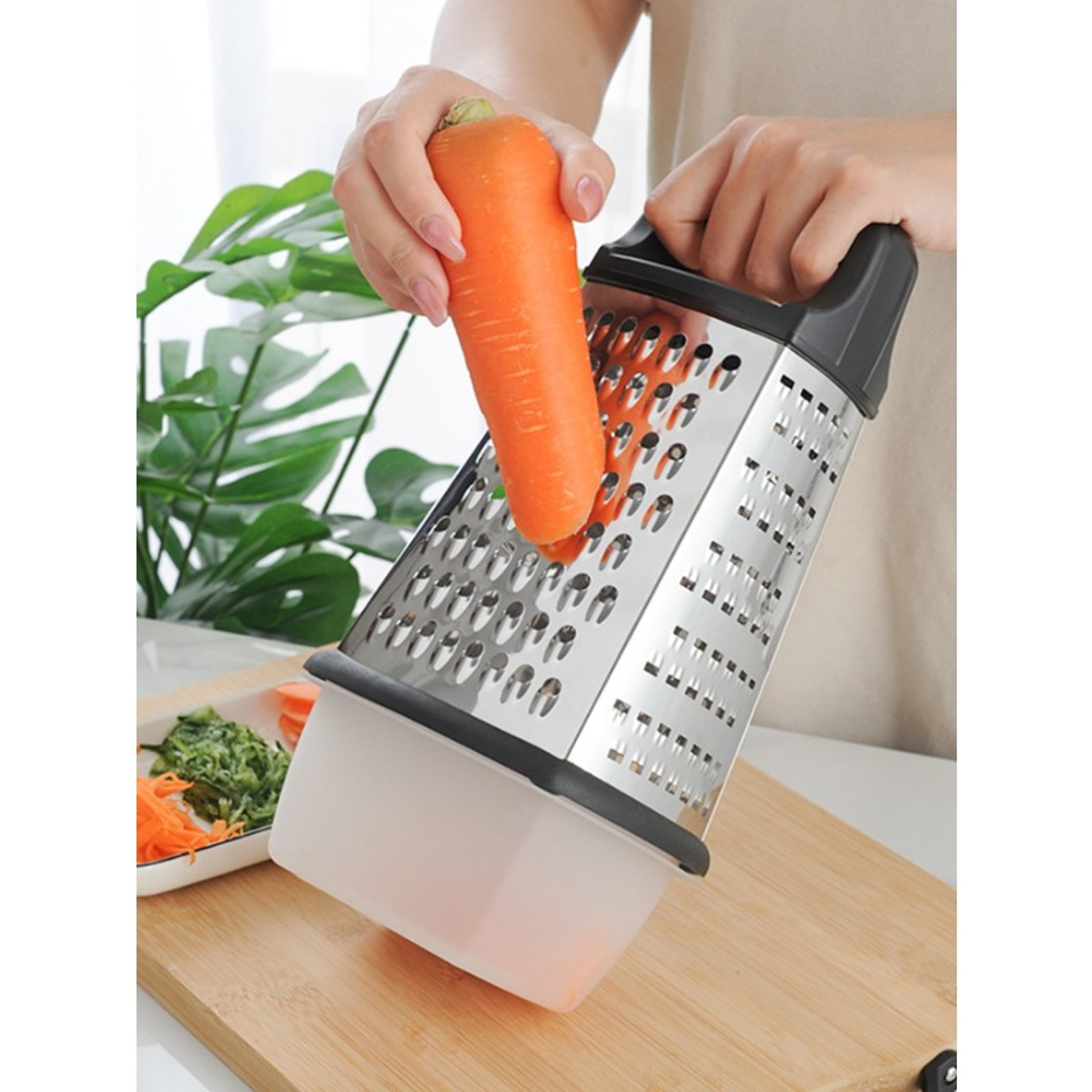 Stainless Steel Box Grater and Vegetable Slicer – view 1