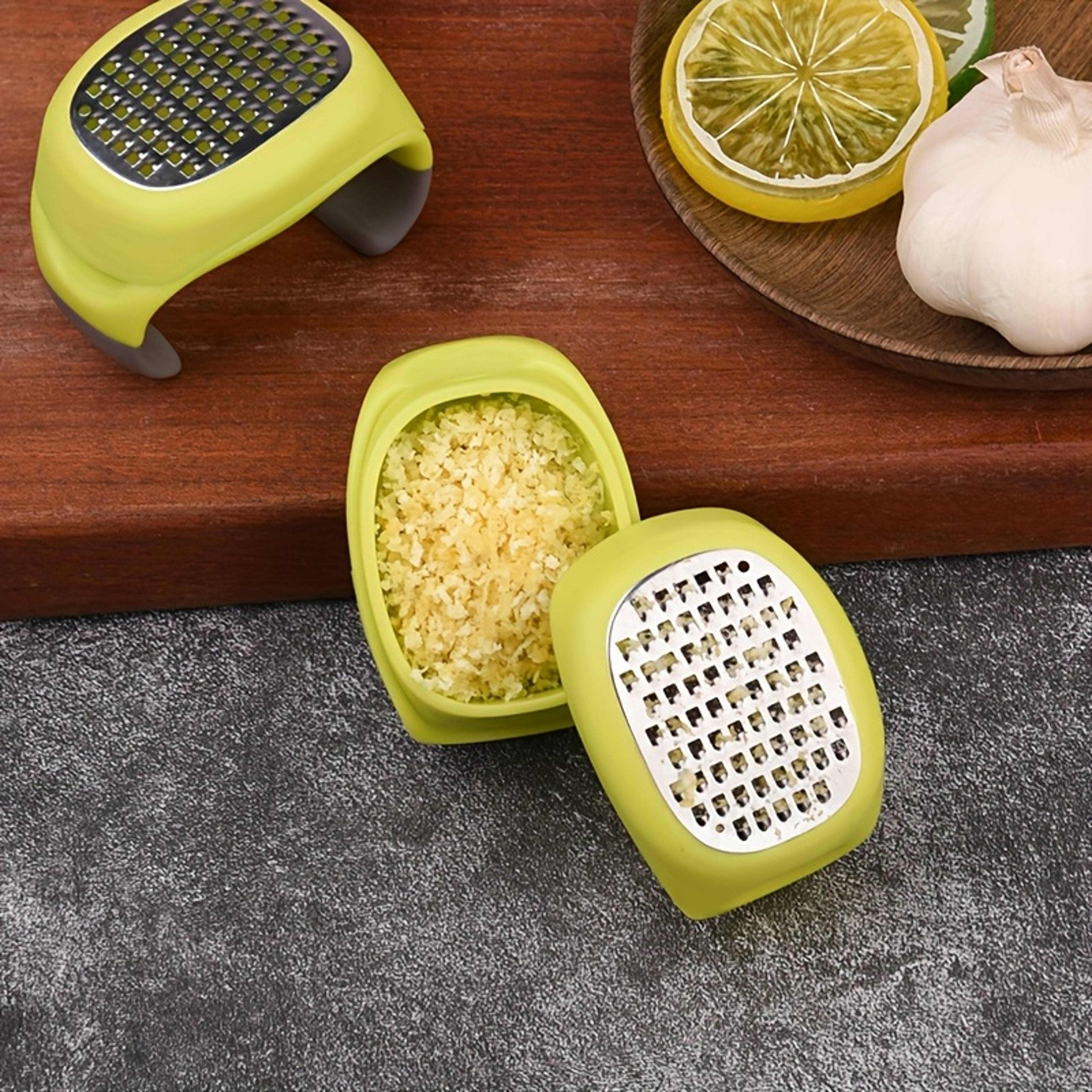 Stainless Steel Lemon Zester and Cheese Grater for Garlic Ginger and Vegetables – view 2