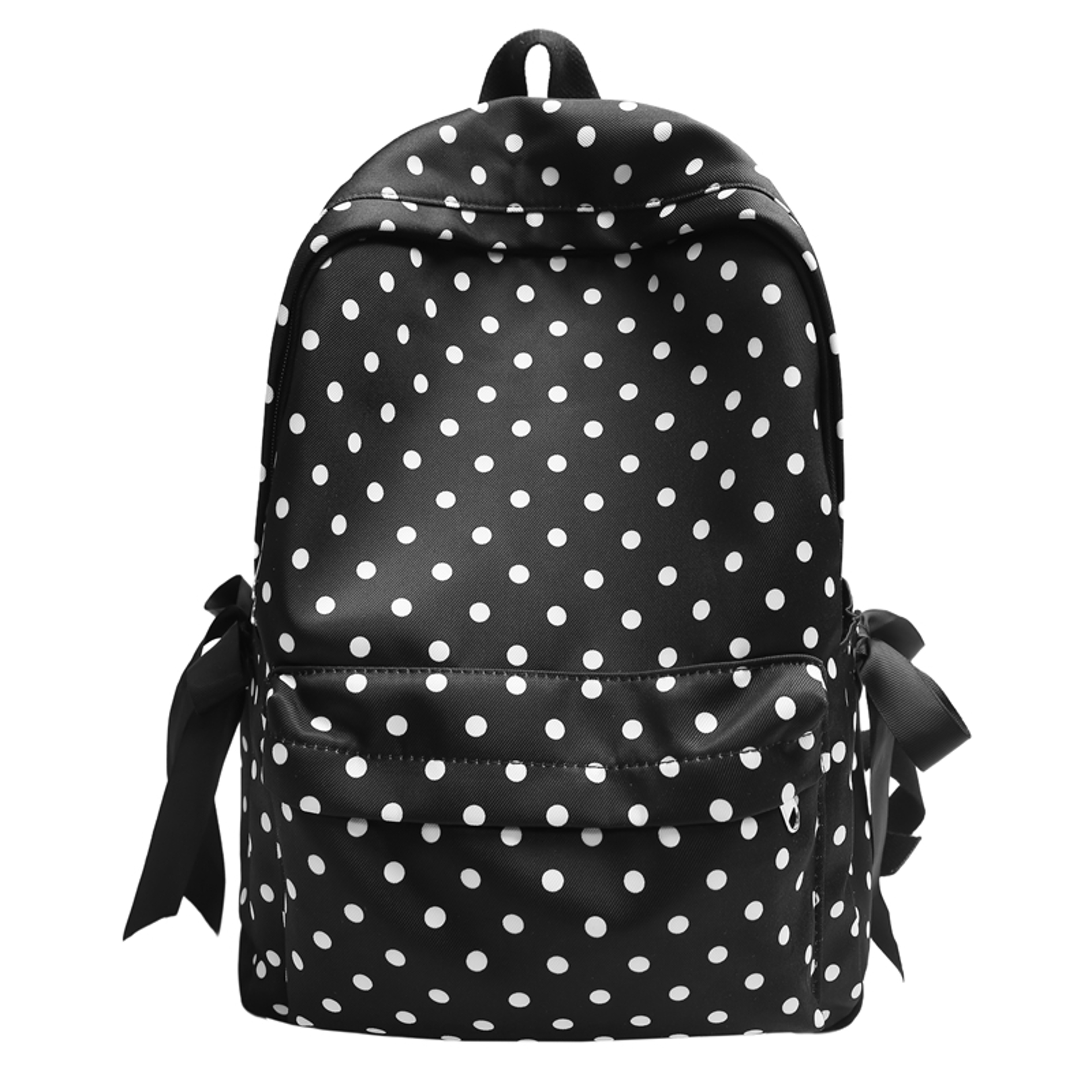 Coquette Polka Dot Bow Backpack Large Capacity Nylon School Bag 2
