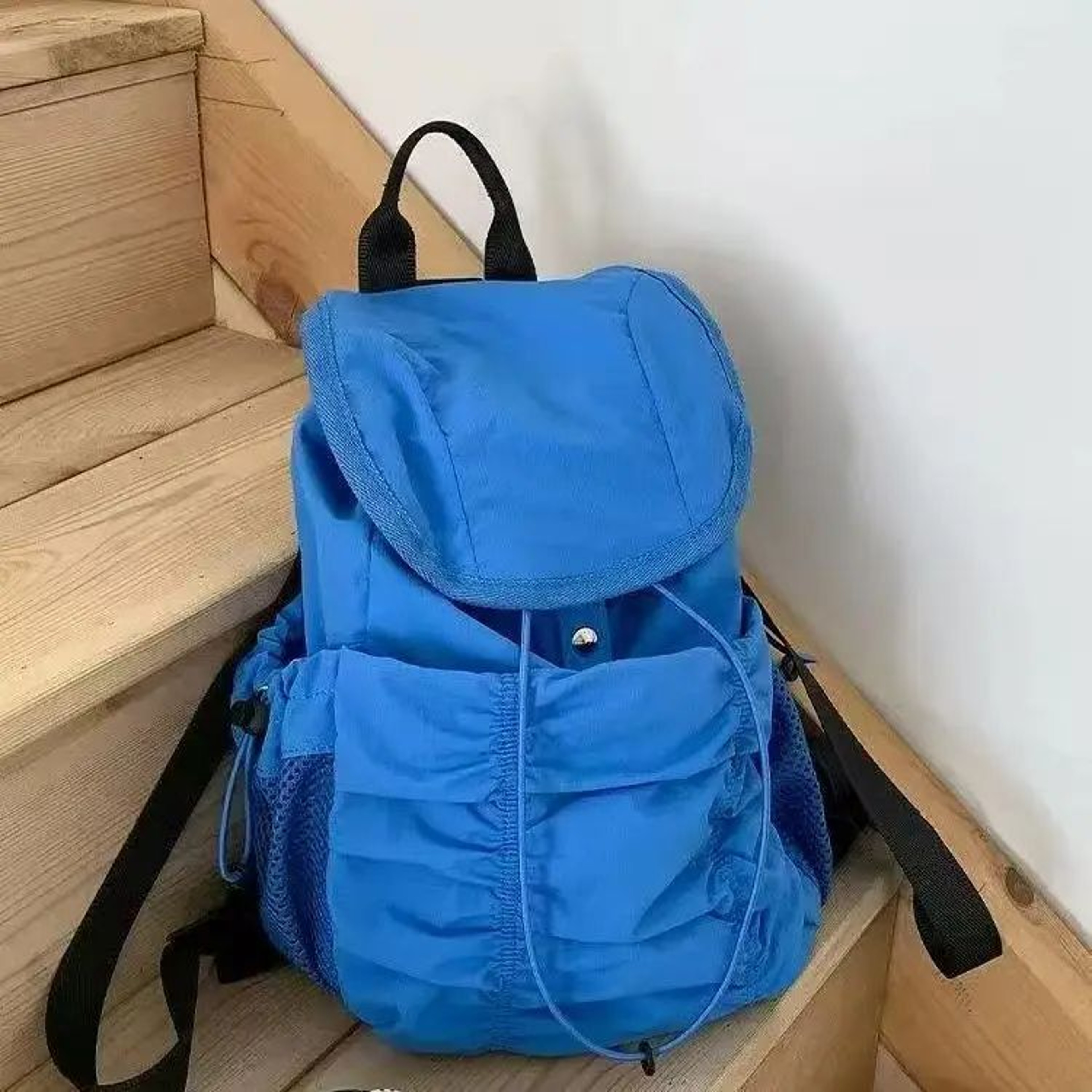 Korean Pleated Large Capacity Backpack For Women 2
