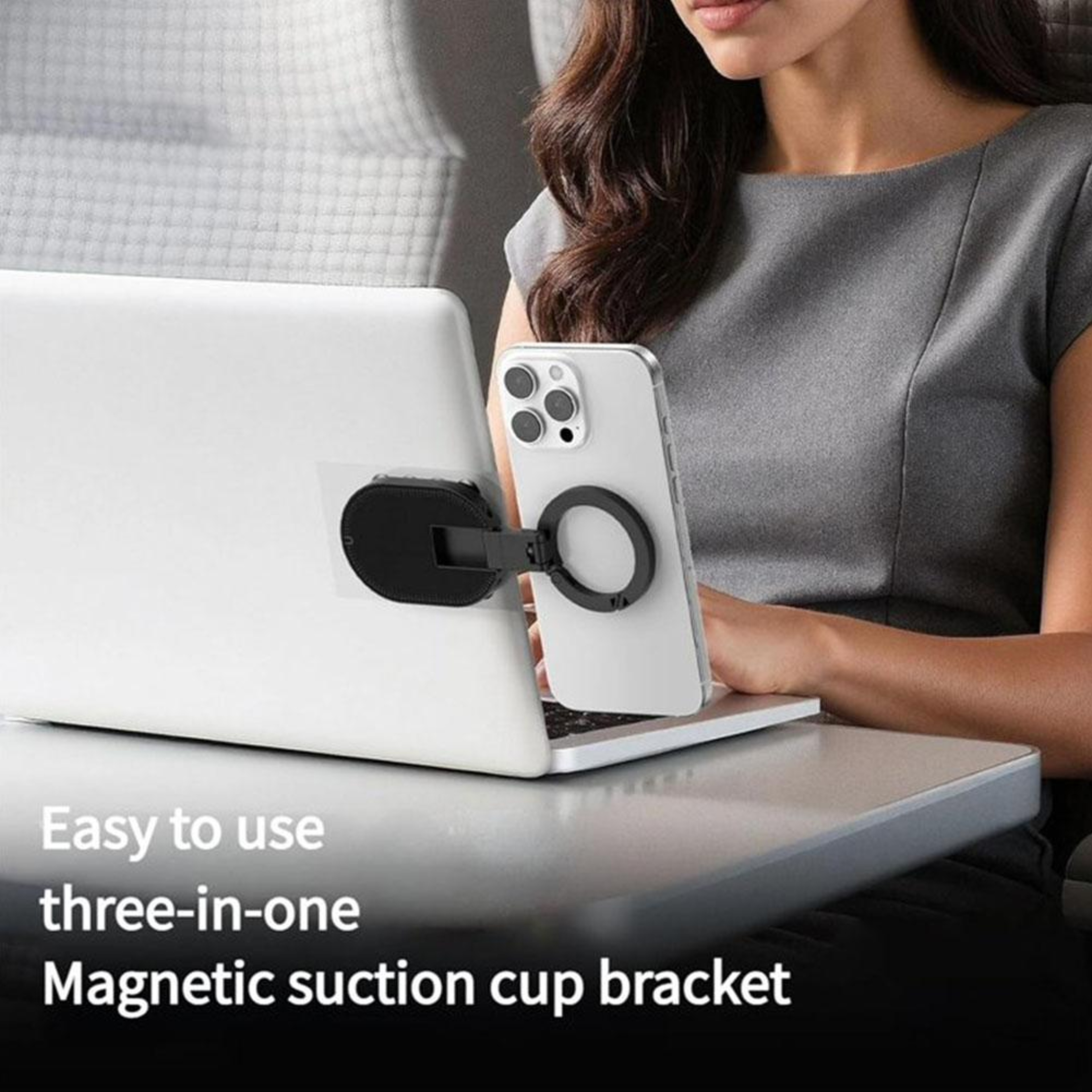 Foldable Magnetic Suction Phone Holder With Rotation 2