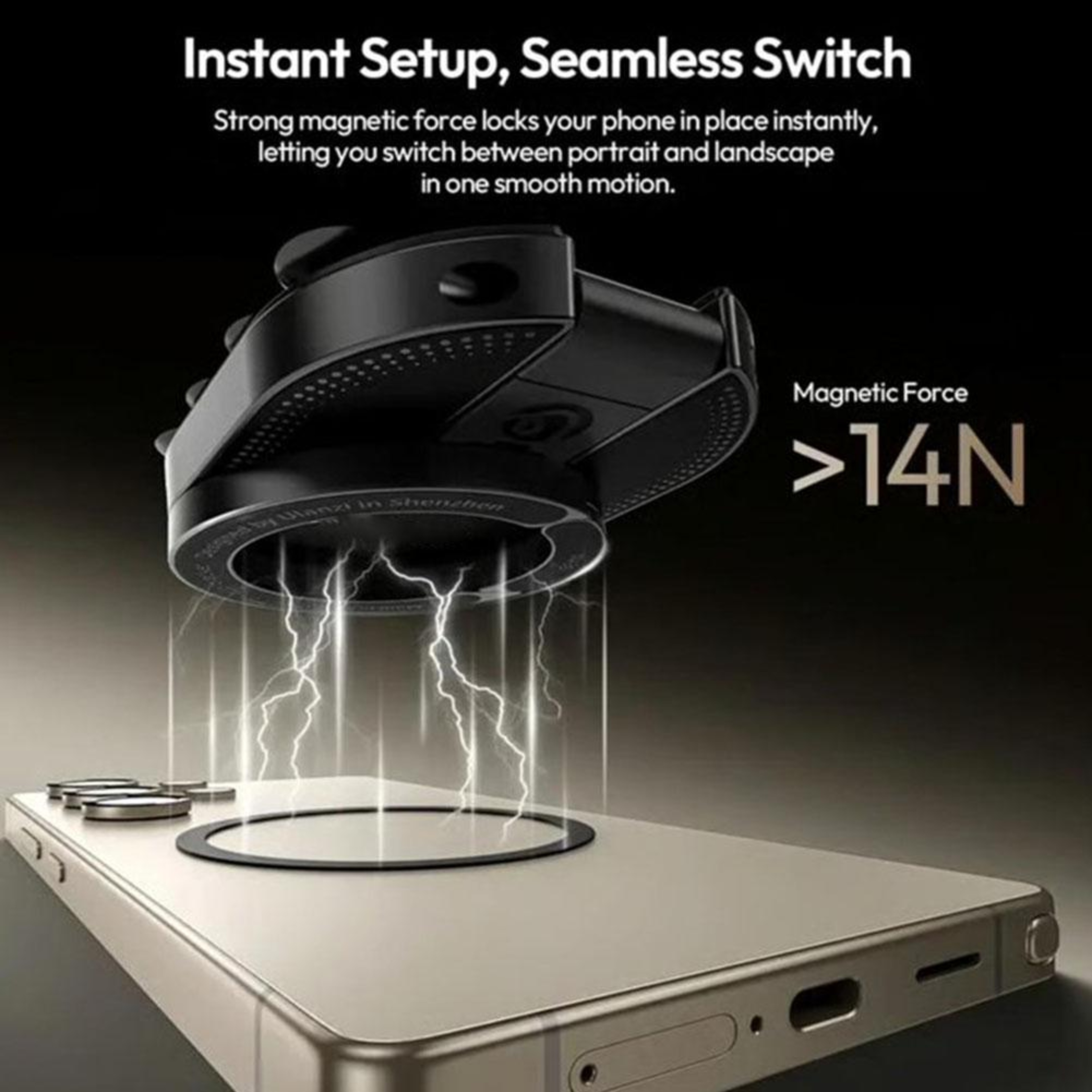 Foldable Magnetic Suction Phone Holder With Rotation 4