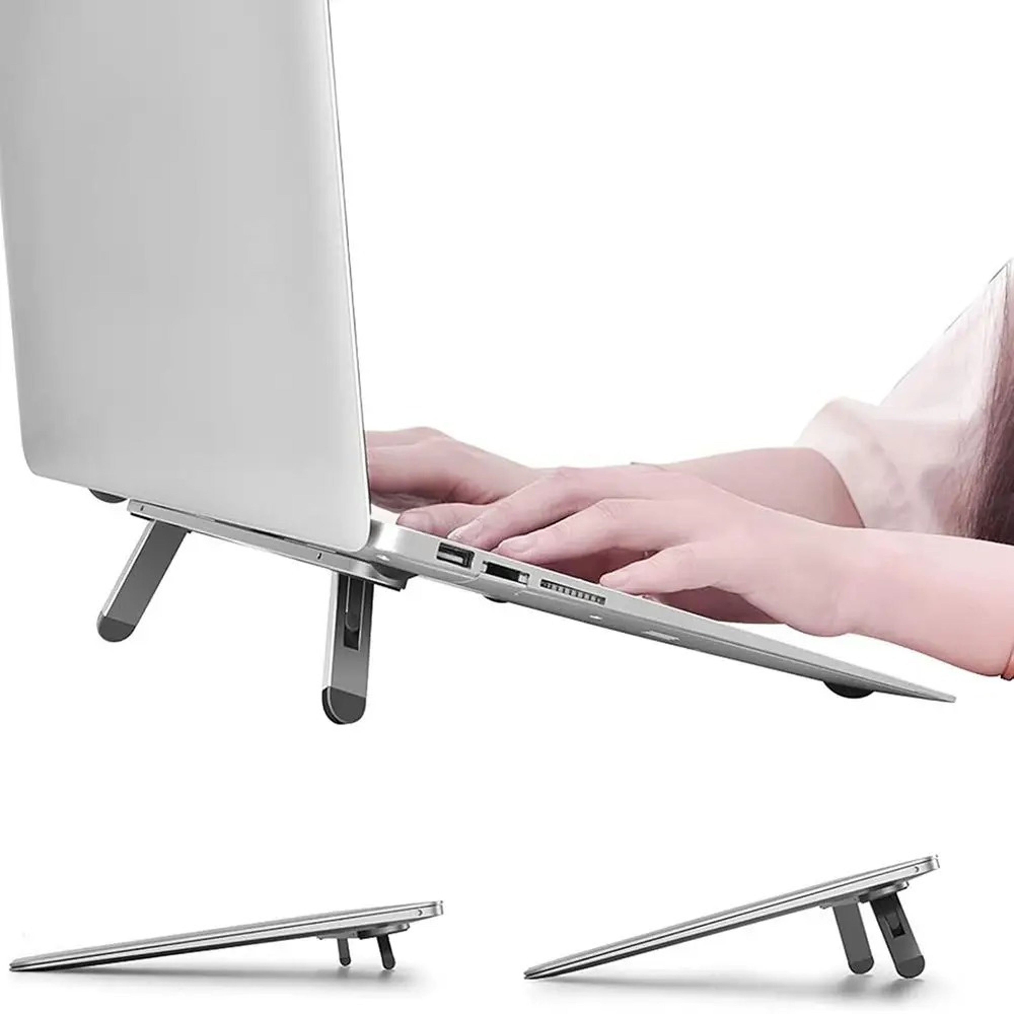 Ergonomic Foldable Laptop Stand Riser Adjustable Cooling Holder 0