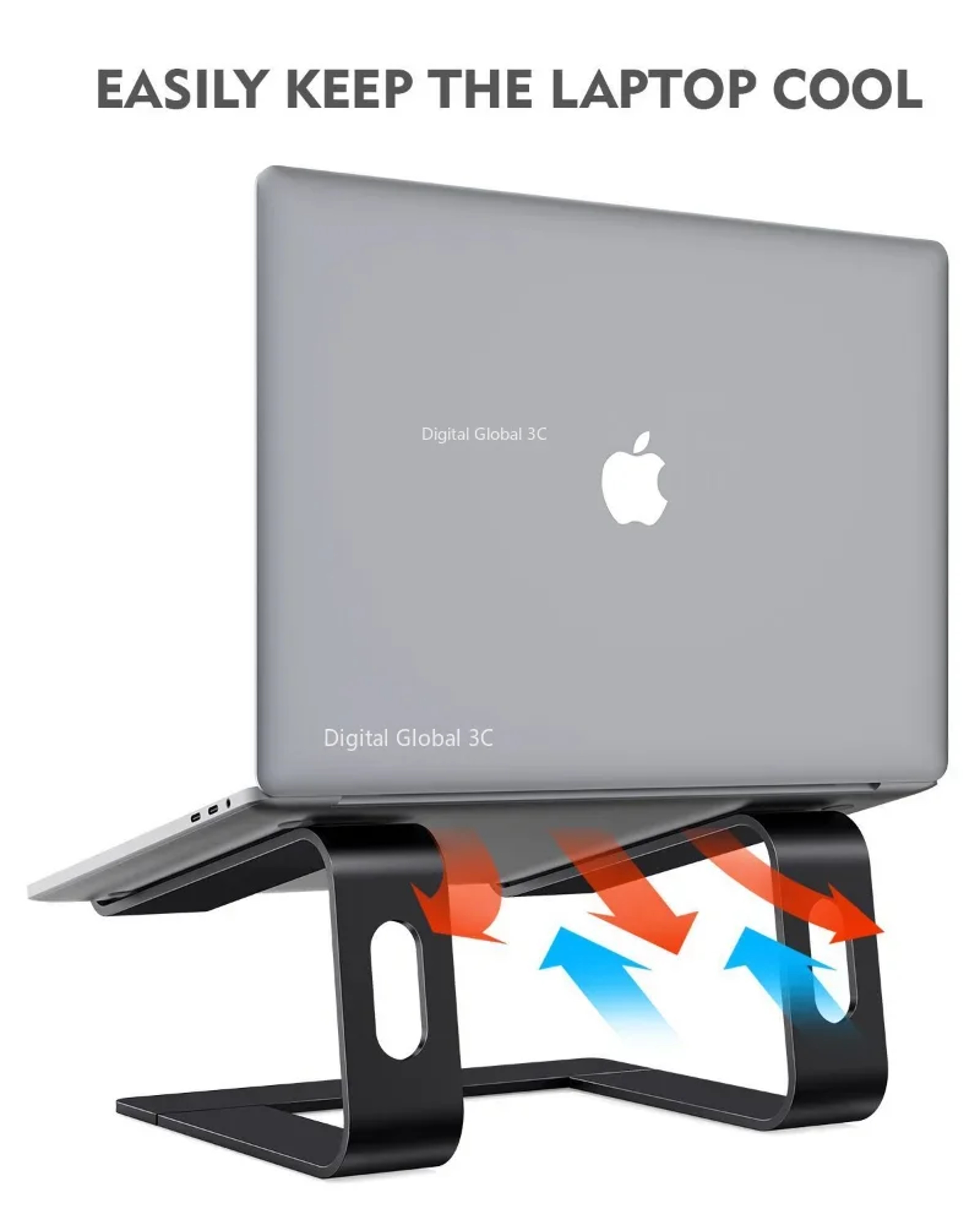 Space Saving Aluminum Vertical Laptop Stand For MacBook And Notebook 5