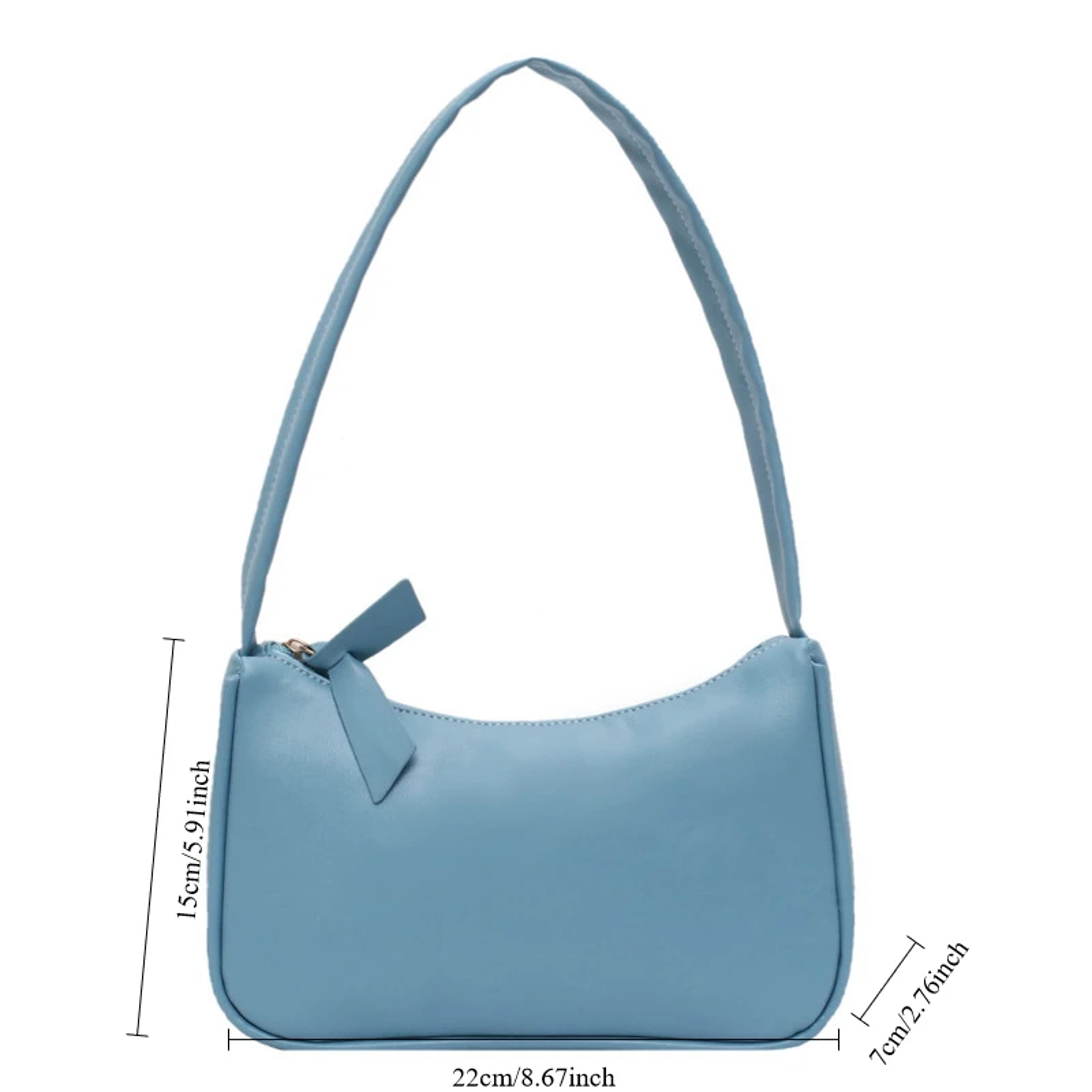 Retro Soft PU Leather Underarm Shoulder Bag For Women 7