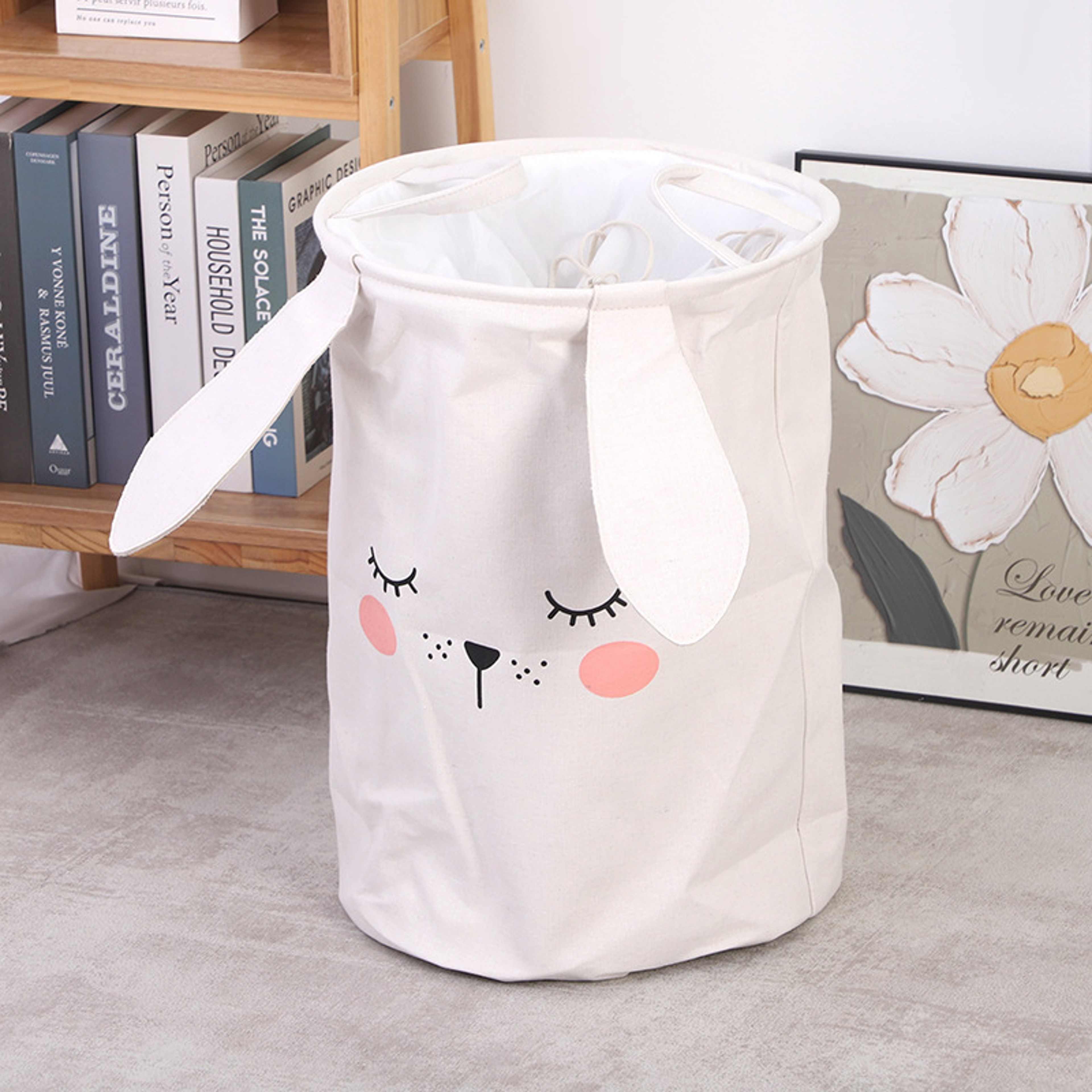 Rabbit Laundry Basket Foldable Toy Storage Organizer 0
