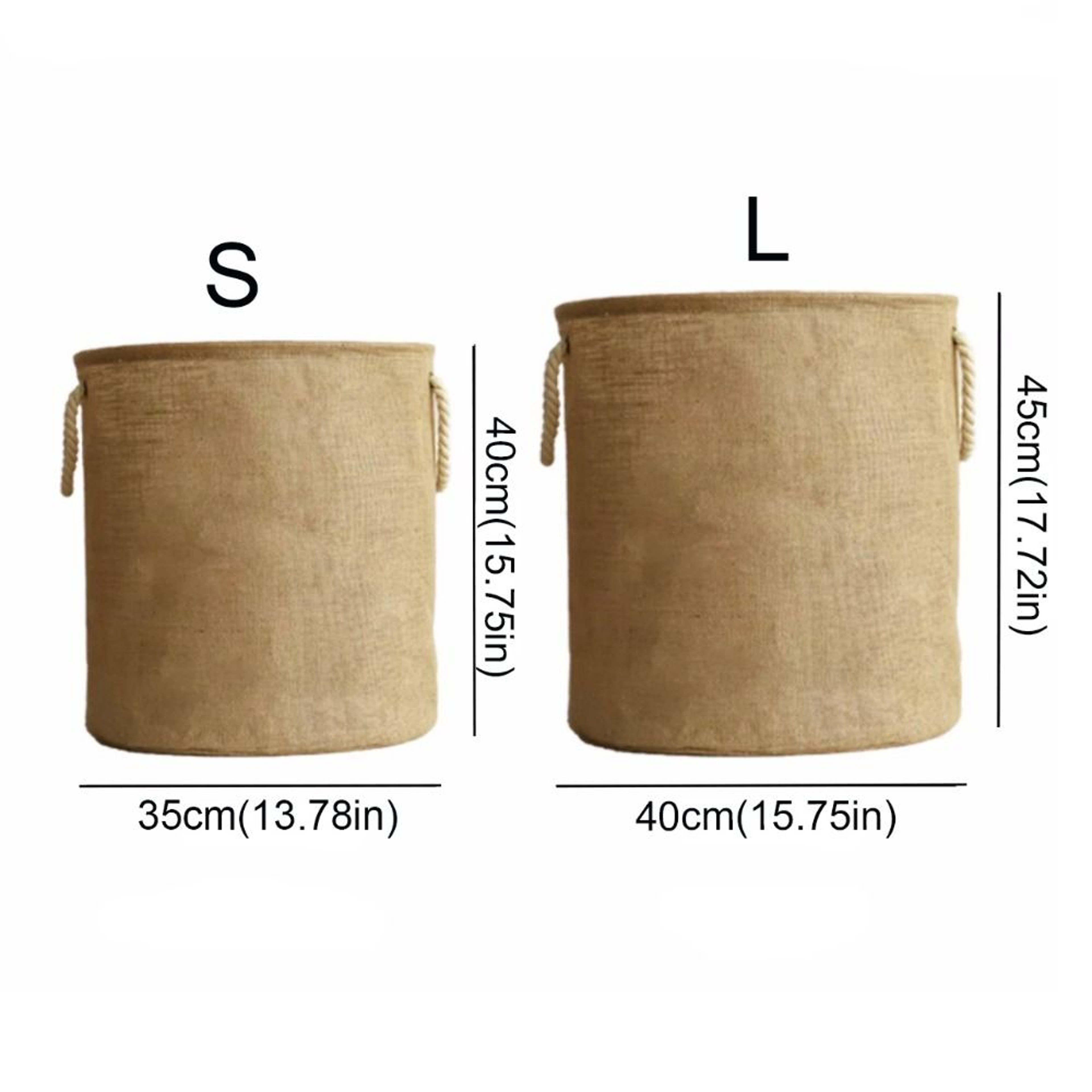 Cotton Linen Laundry Basket Large Foldable Storage Hamper With Handles 7