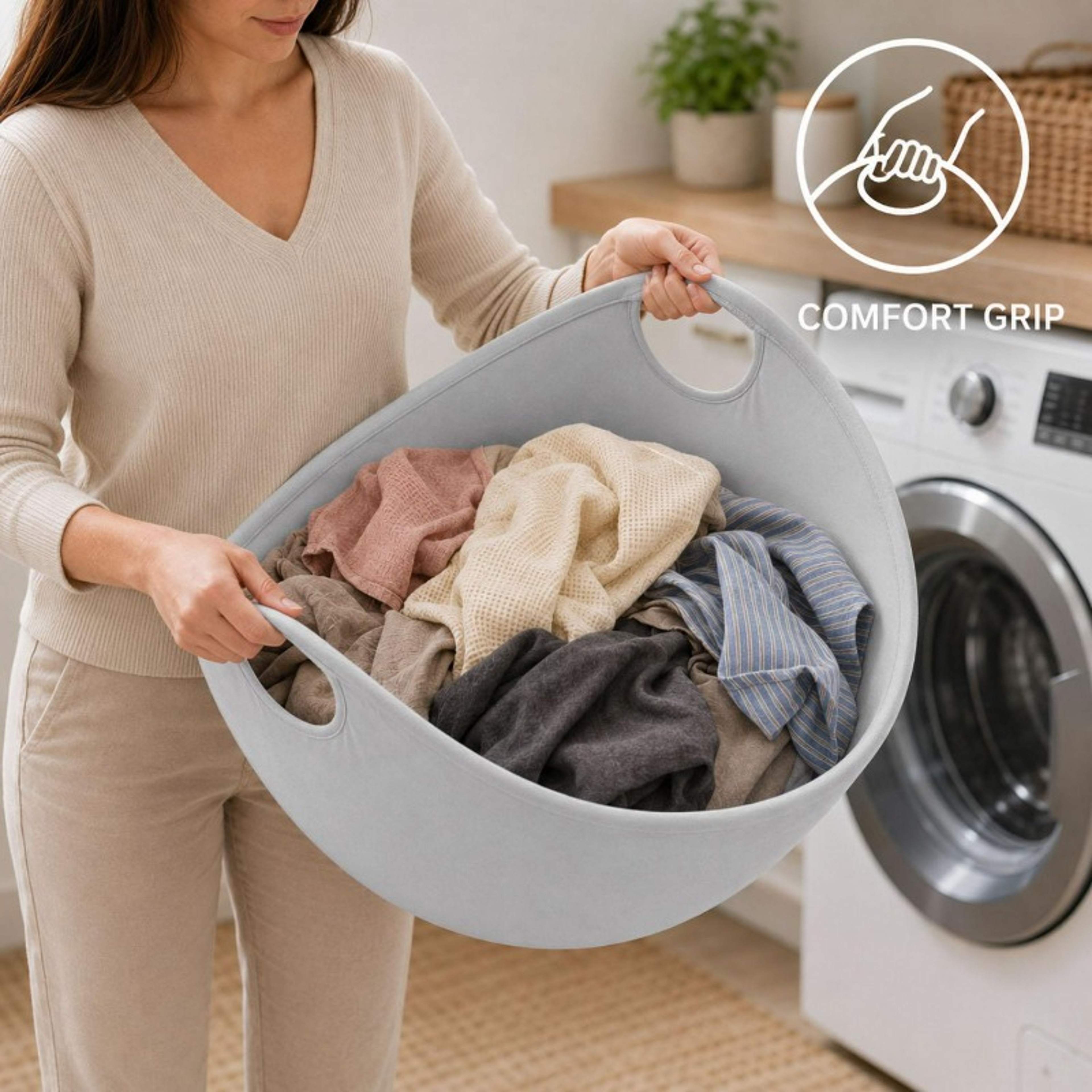 Space Saving Pop Up Laundry Basket Foldable Portable Clothes Hamper 5