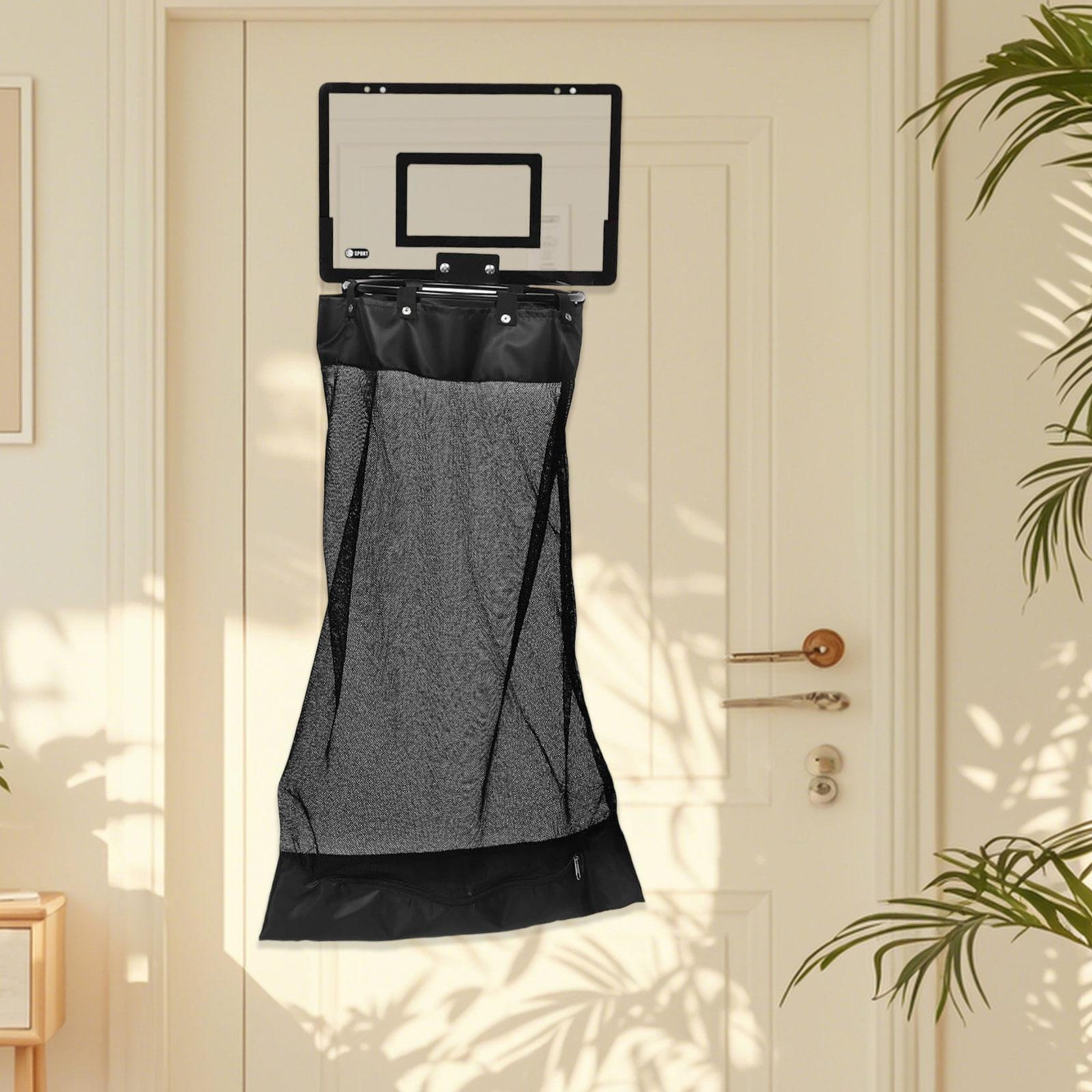 Over The Door Mesh Laundry Hamper Quick Unload Hanging Laundry Bag 2