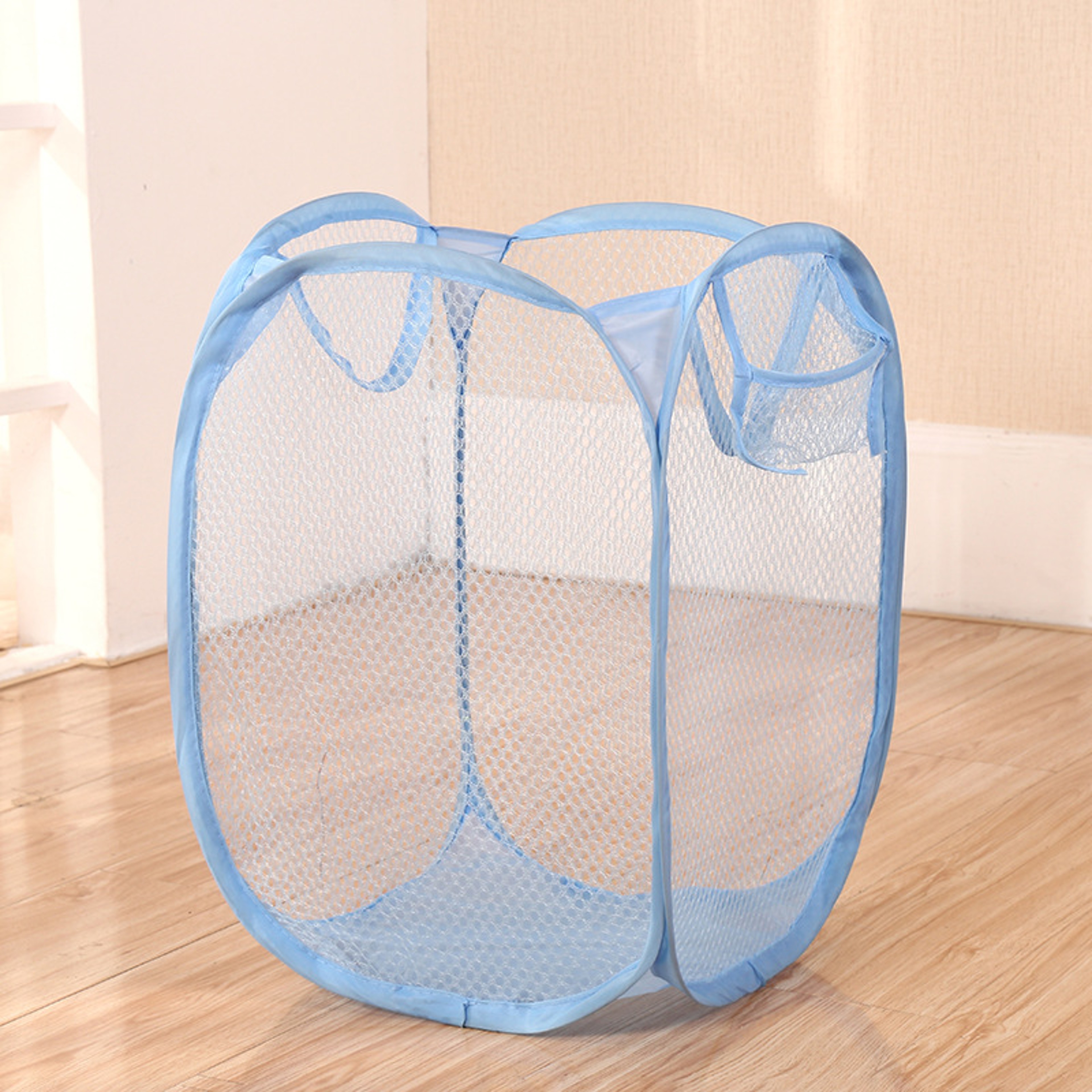Collapsible Mesh Laundry Basket Pop Up Portable Clothes Hamper 4