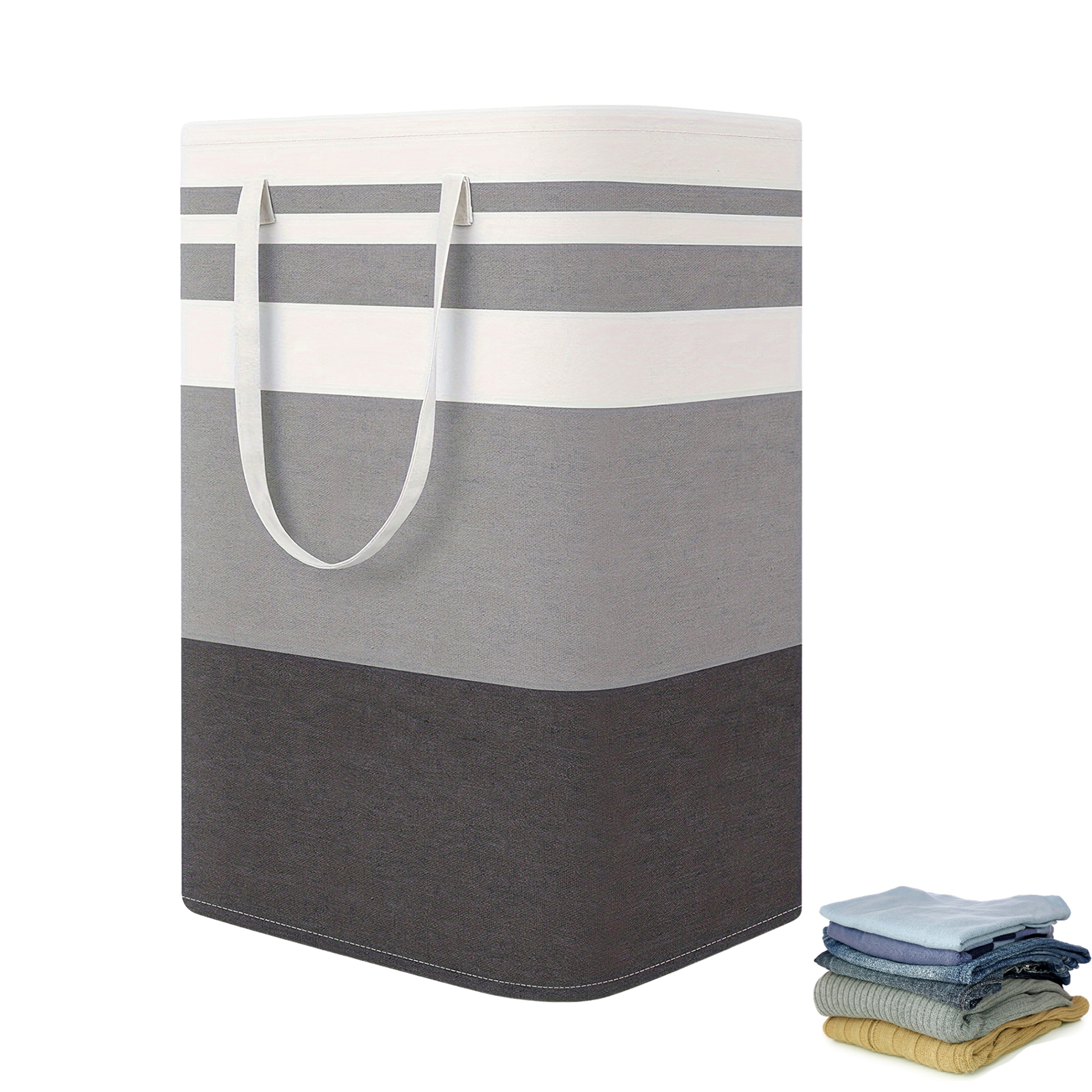 Large Laundry Hamper Collapsible Fabric Storage Basket With Handles 4