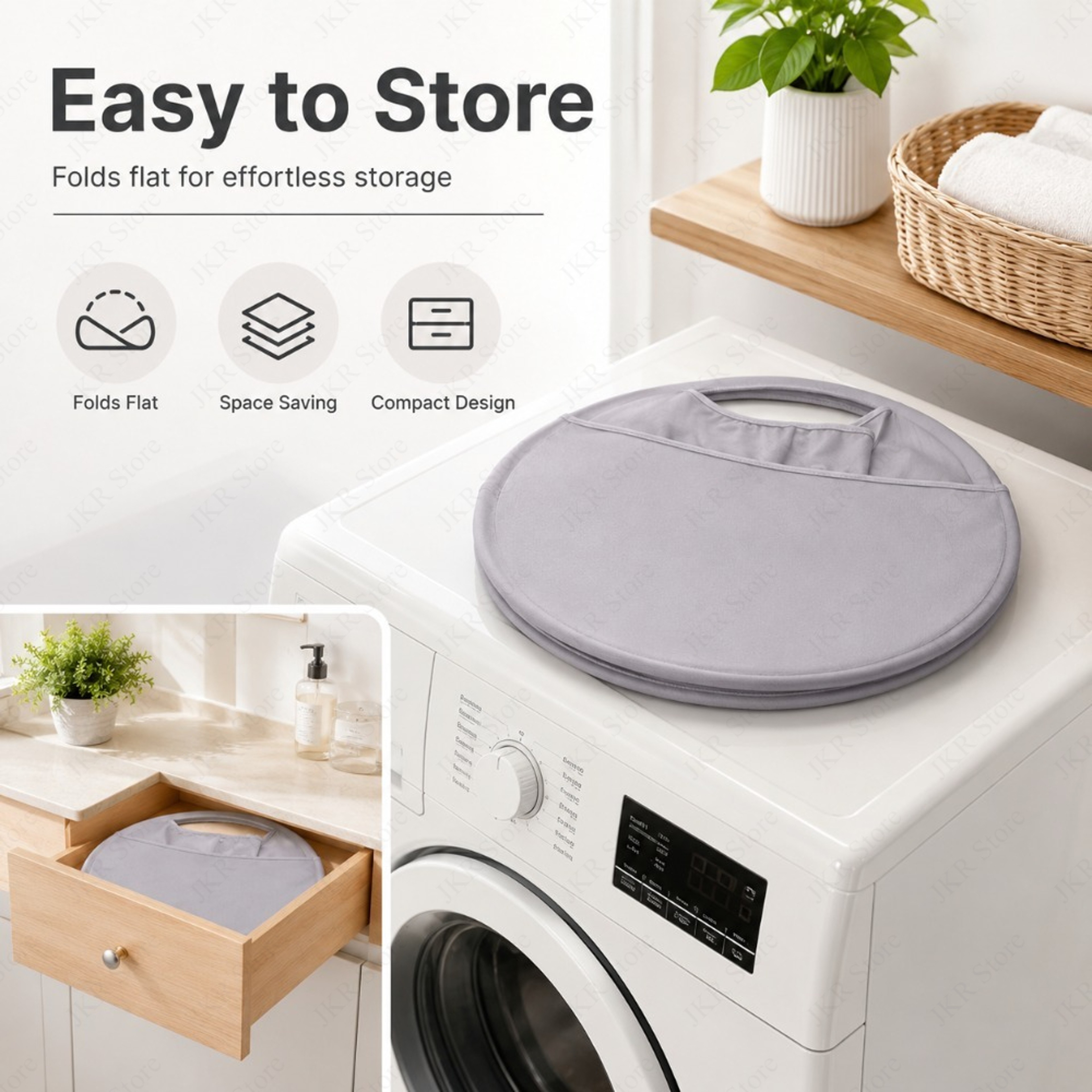 Portable Pop Up Laundry Hamper Foldable Lightweight Clothes Basket For Home And Travel 4