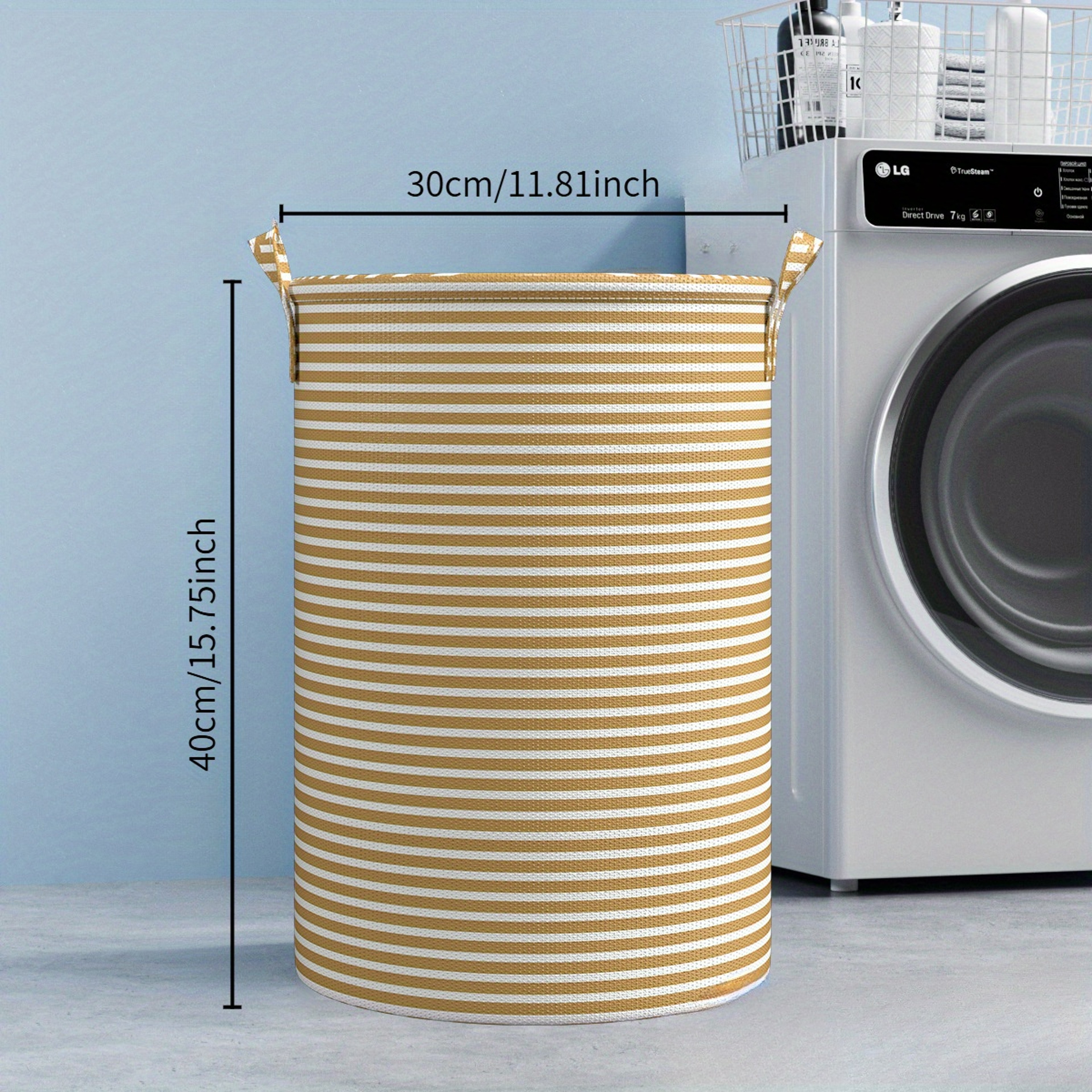 Haundry Tall Collapsible Laundry Basket With Handles For Clothes Storage 2