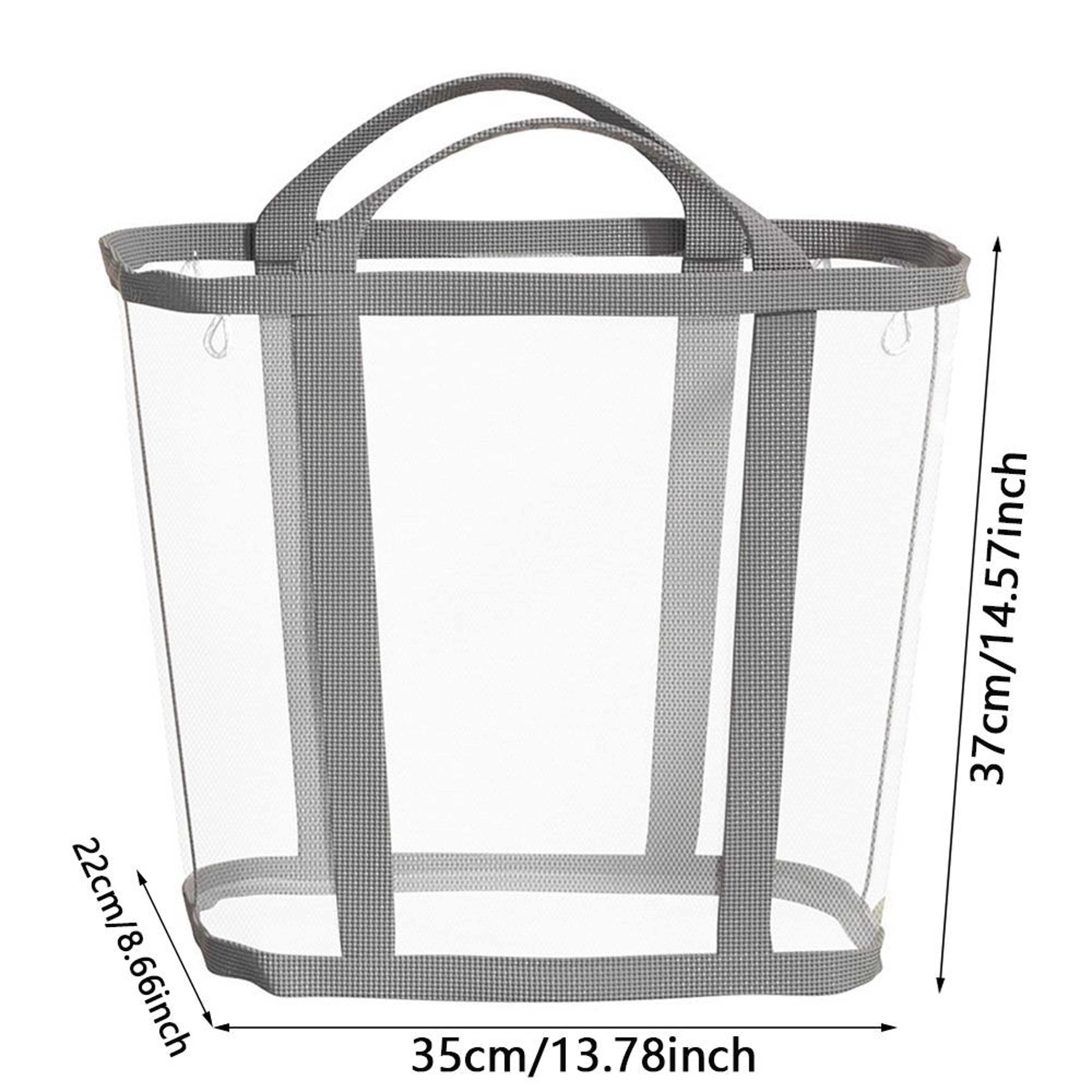 Large Foldable Laundry Basket With Breathable Mesh And Carry Handles 8