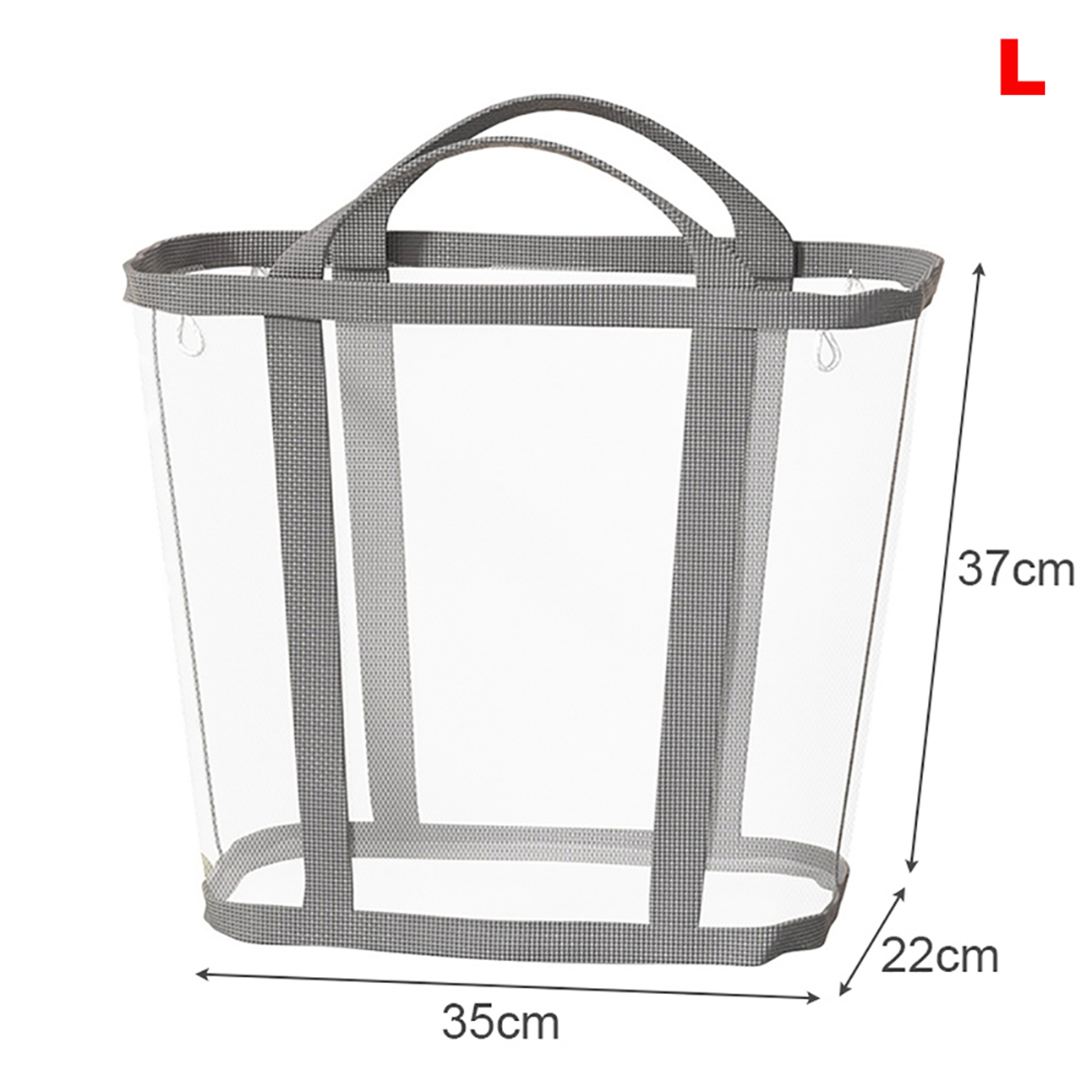 Large Foldable Mesh Laundry Basket With Handles Portable Clothes And Toy Organizer 4