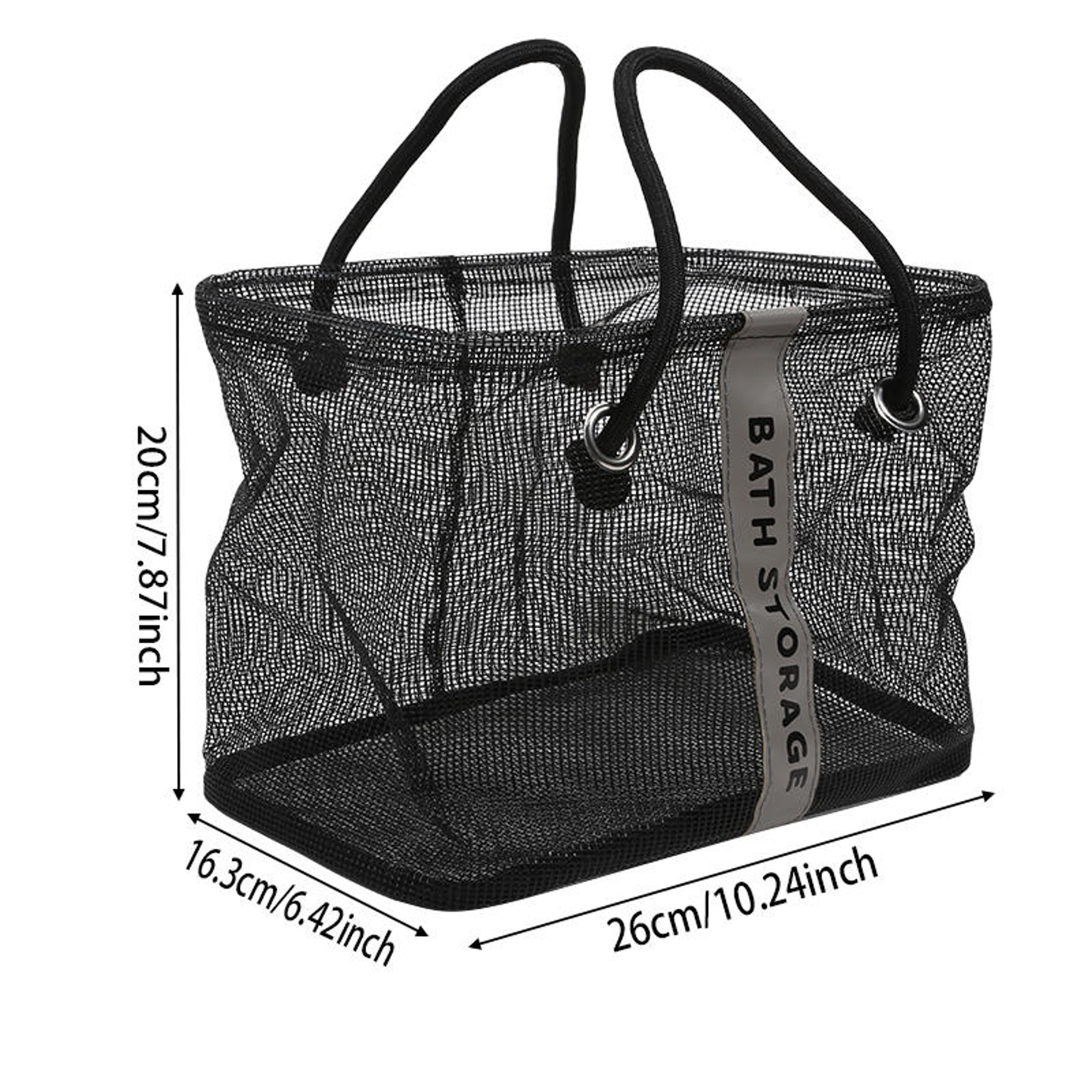 Large Mesh Shower Caddy Quick Dry Travel Toiletry Organizer With Handle 8