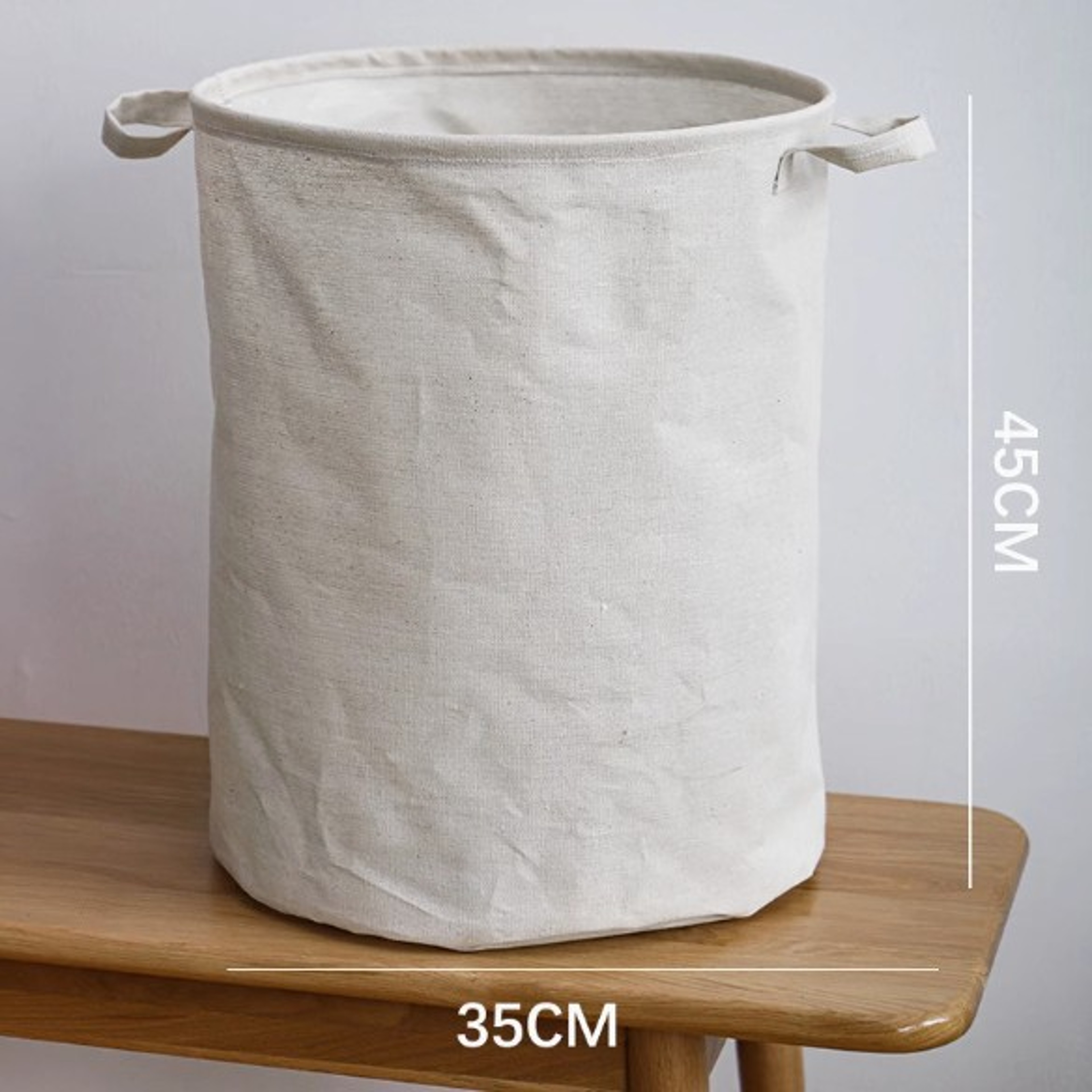 Cotton Linen Collapsible Laundry Hamper With Drawstring Large Foldable Clothes Storage Basket 4
