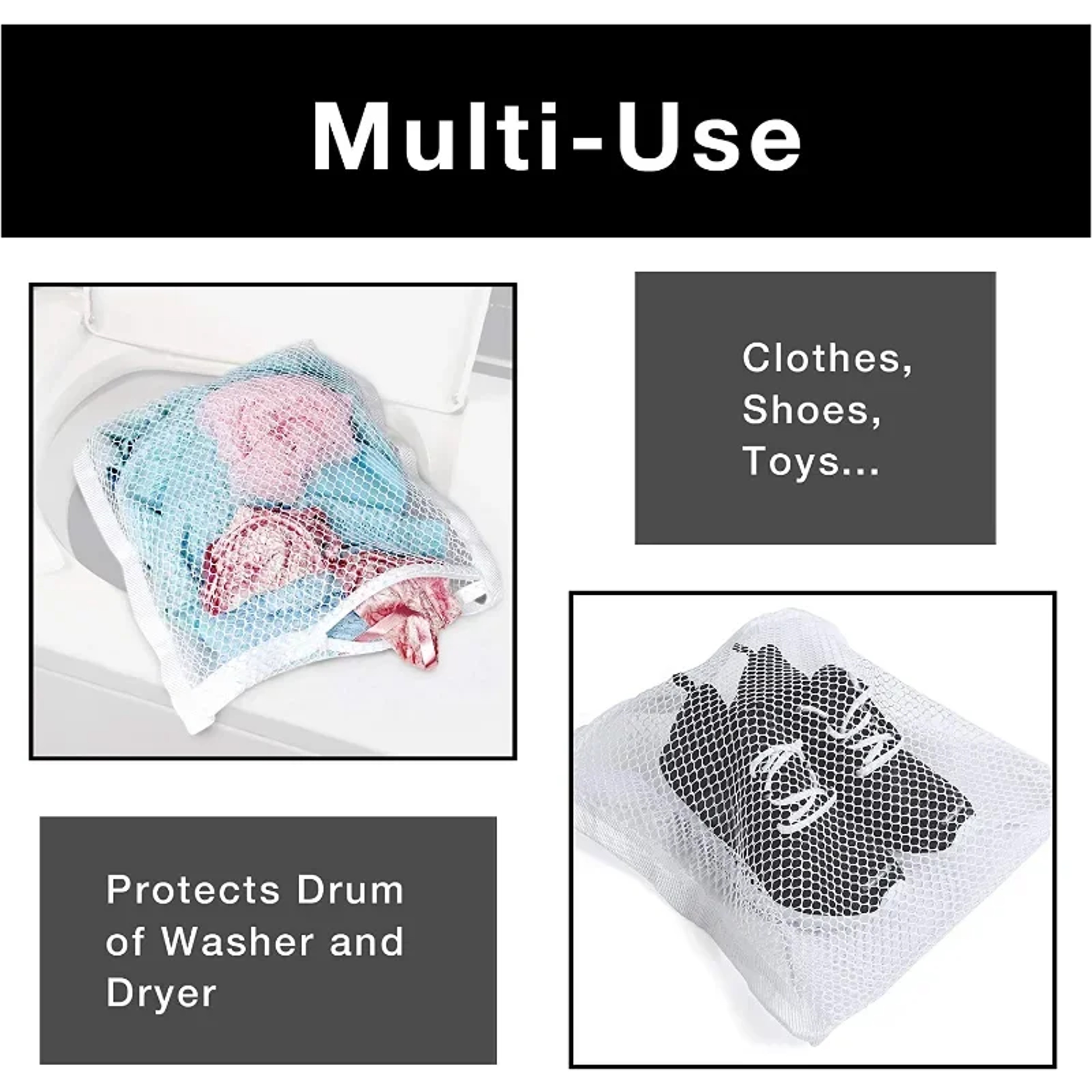 Sneaker Dryer Bag with Elastic Straps and Mesh Shoe Drying Holder – view 6