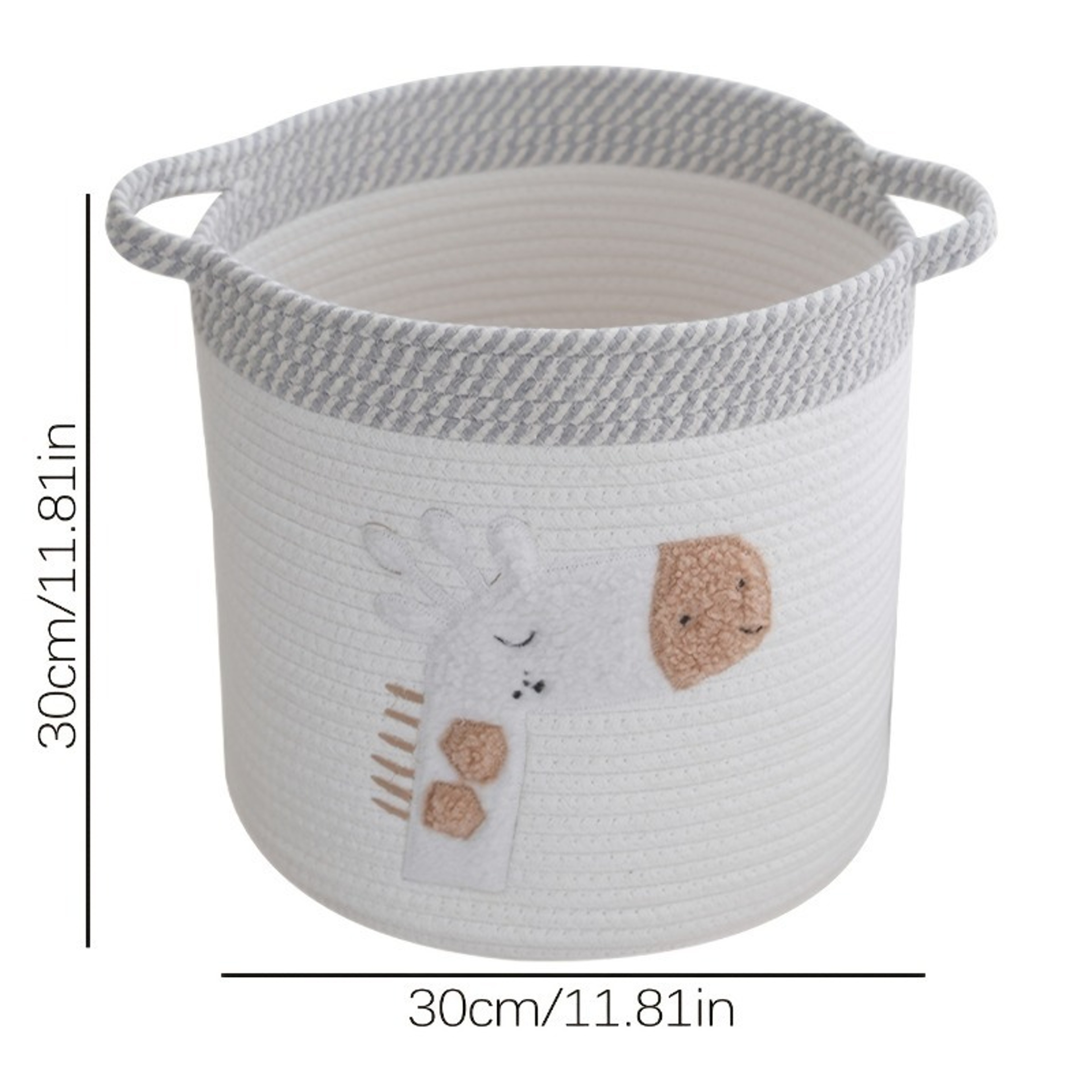 Giraffe Cotton Rope Storage Basket for Toys Clothes and Nursery Organization – view 6