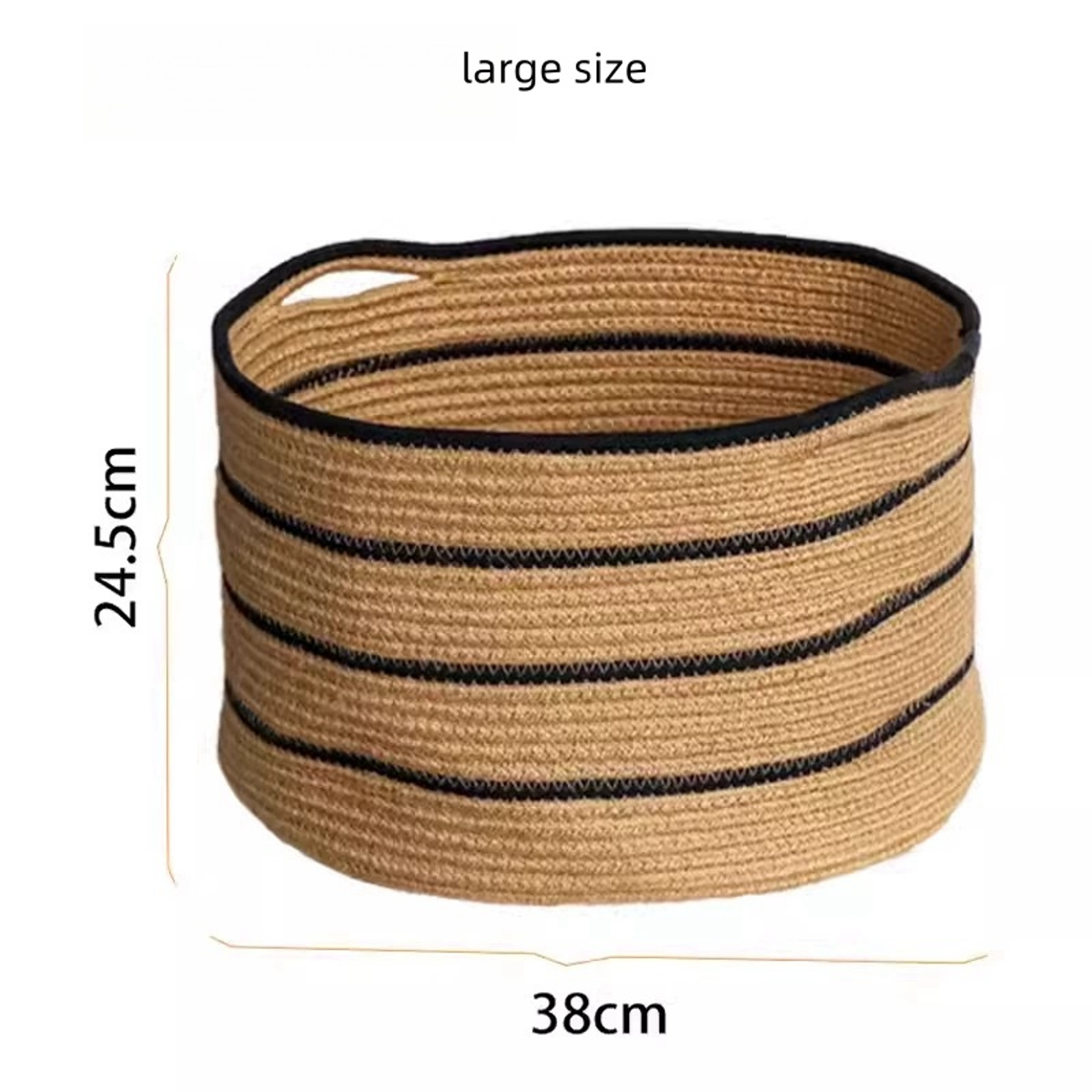 Cotton Rope Laundry Basket Woven Storage Basket for Clothes and Toys – view 6