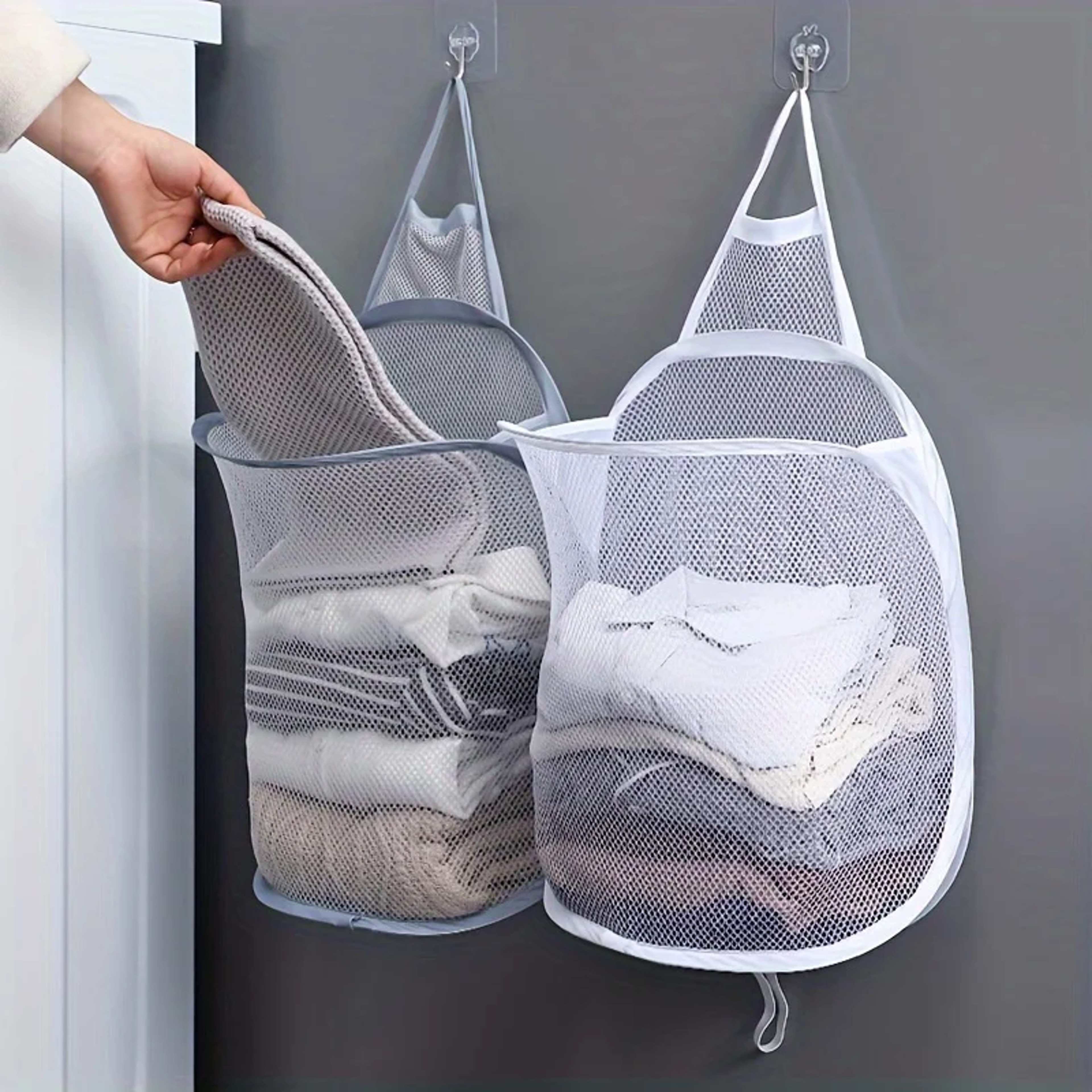 Saving Wall Mounted Foldable Laundry Hamper 4