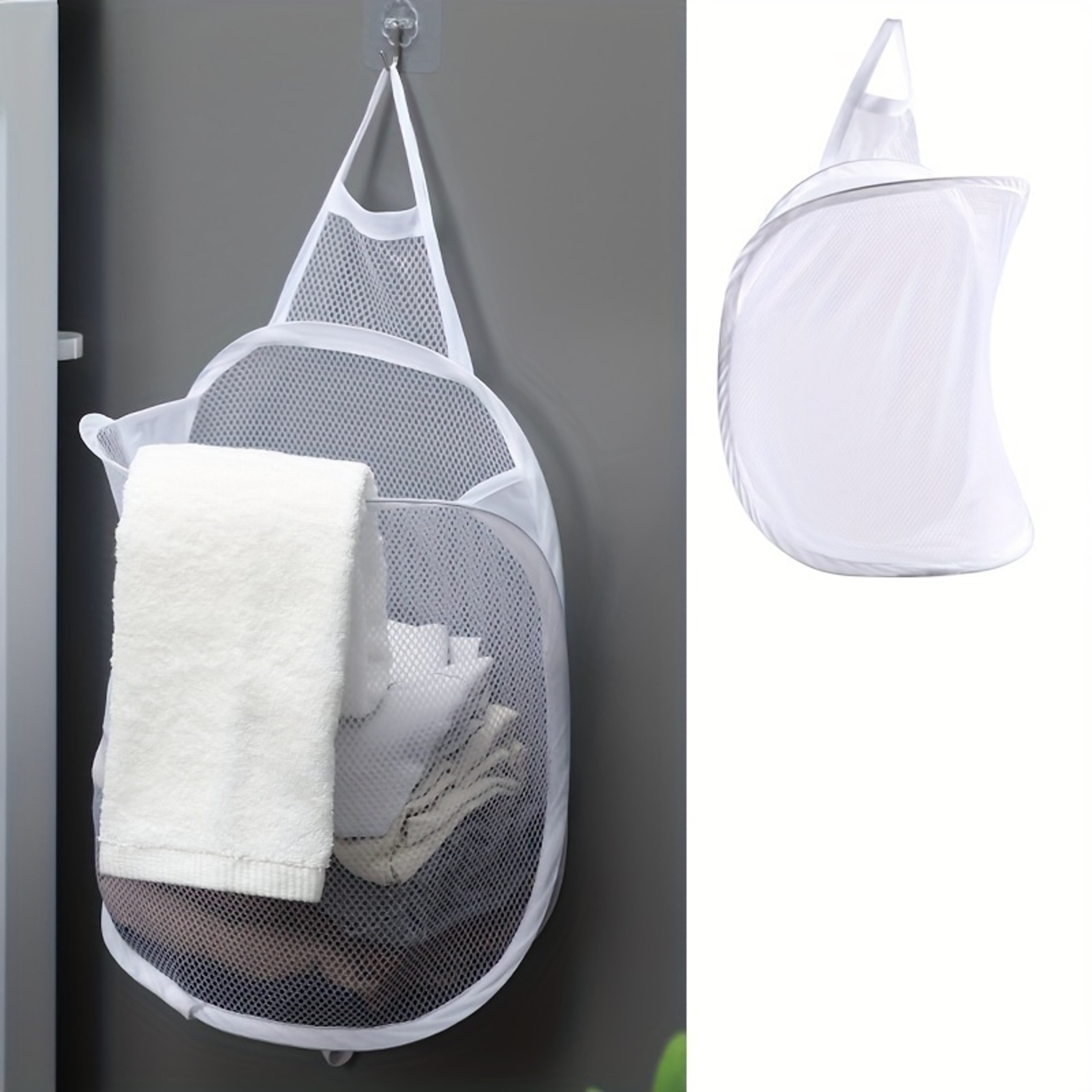 Saving Wall Mounted Foldable Laundry Hamper 1