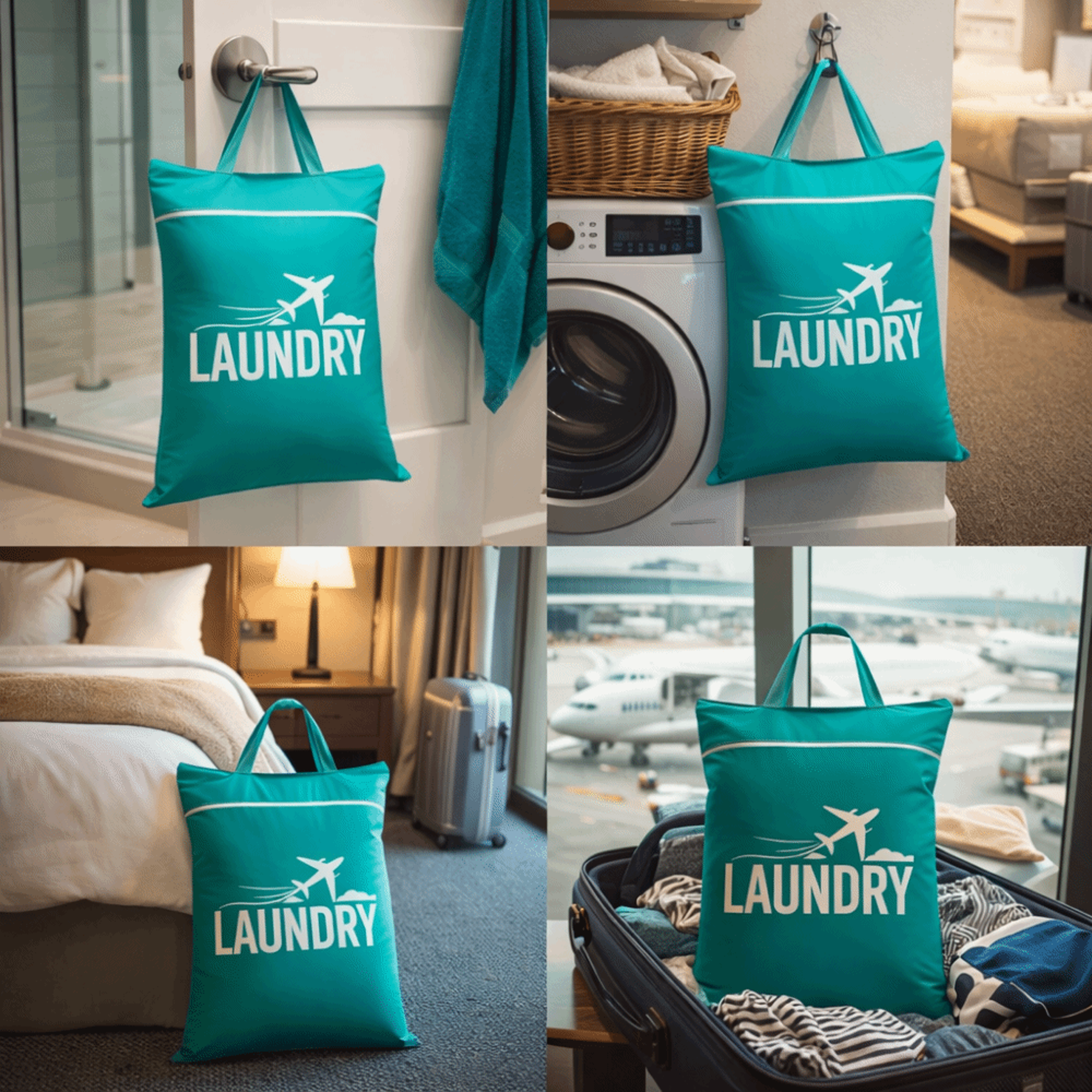 Large Capacity Waterproof Laundry Bag Oxford Cloth Wet Dry Travel Storage Bag 6