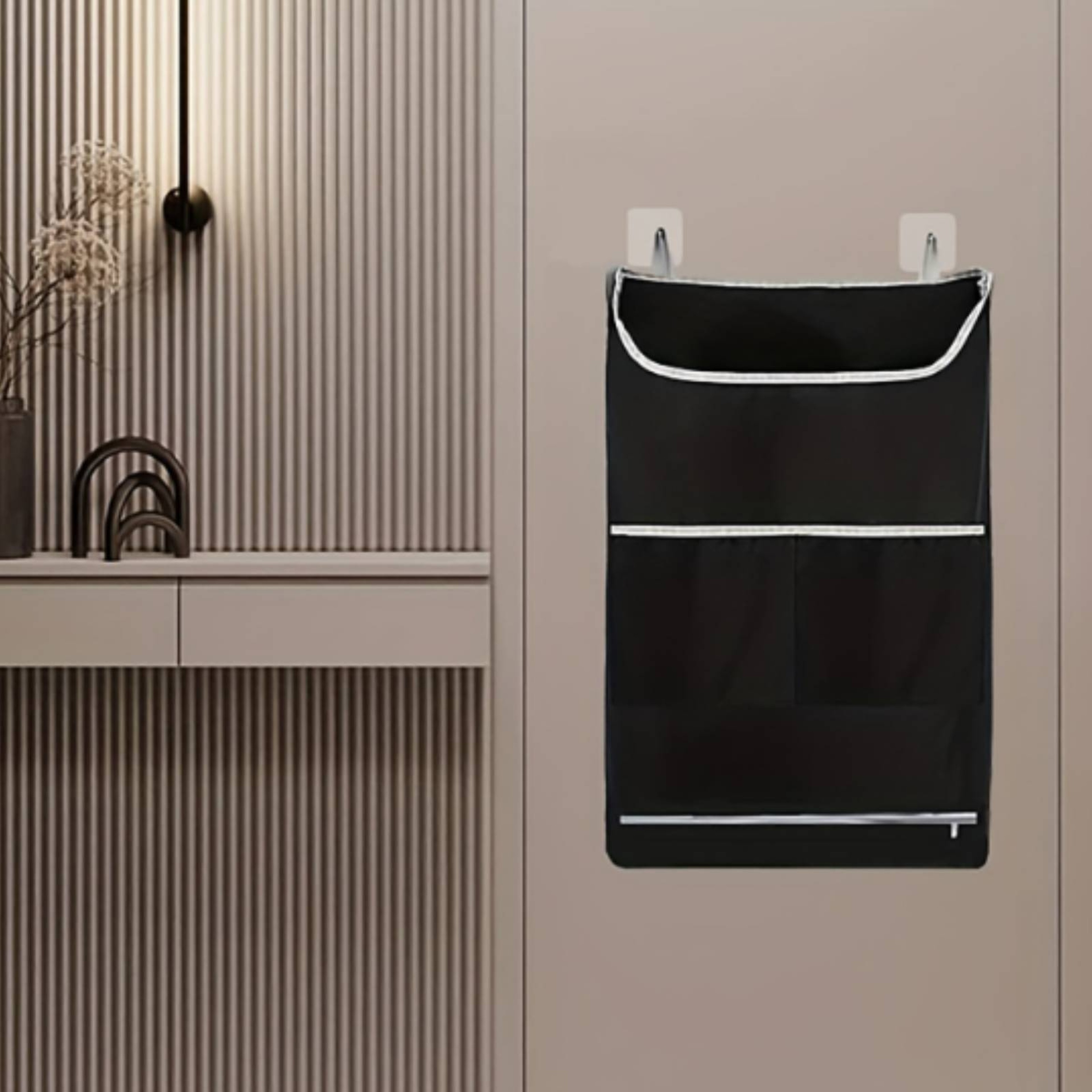 Space Saving Door Hanging Laundry Hamper With Hooks For Dorms And Small Spaces 4