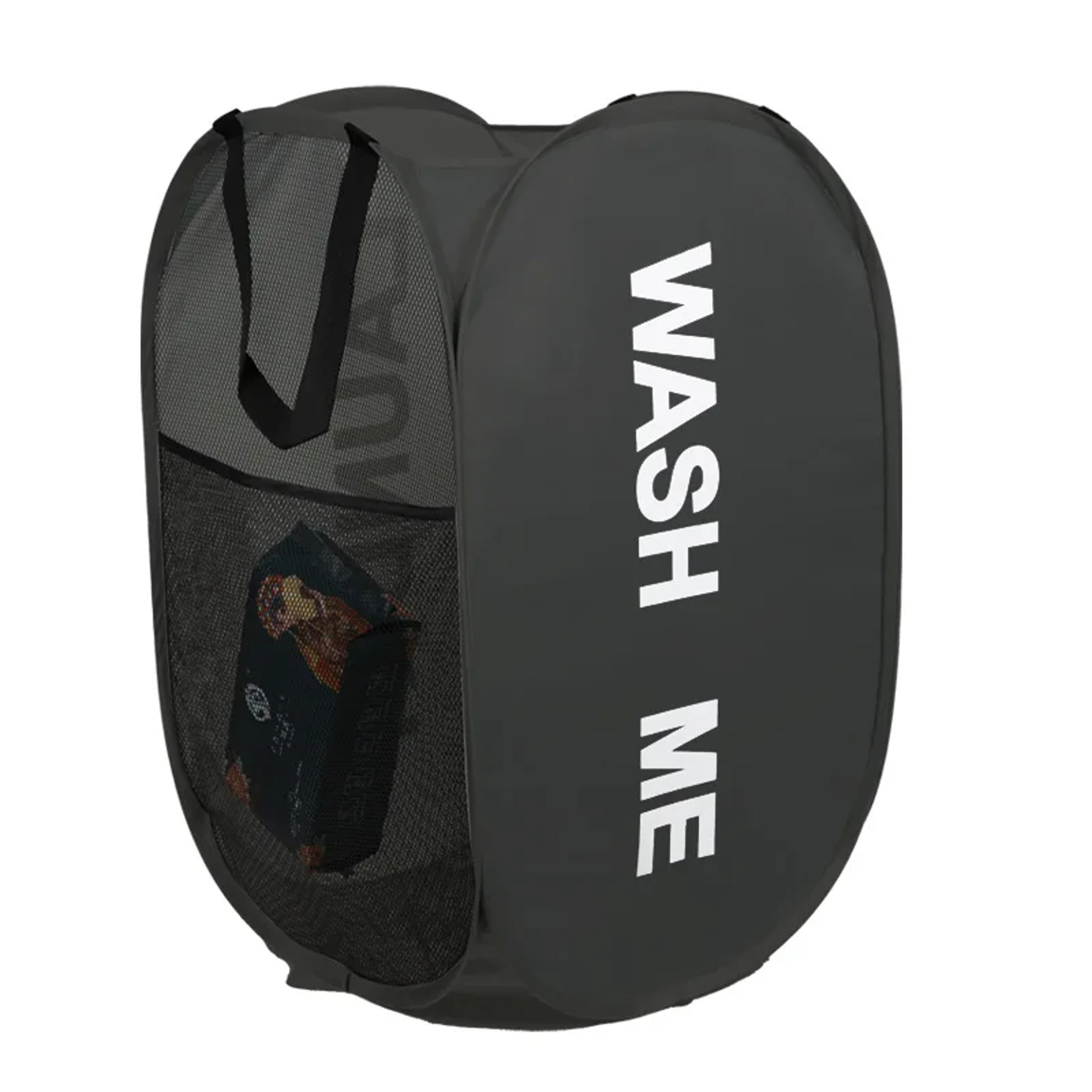 Portable Mesh Laundry Hamper Collapsible Pop Up Laundry Basket For Dorm Travel And Small Spaces 0
