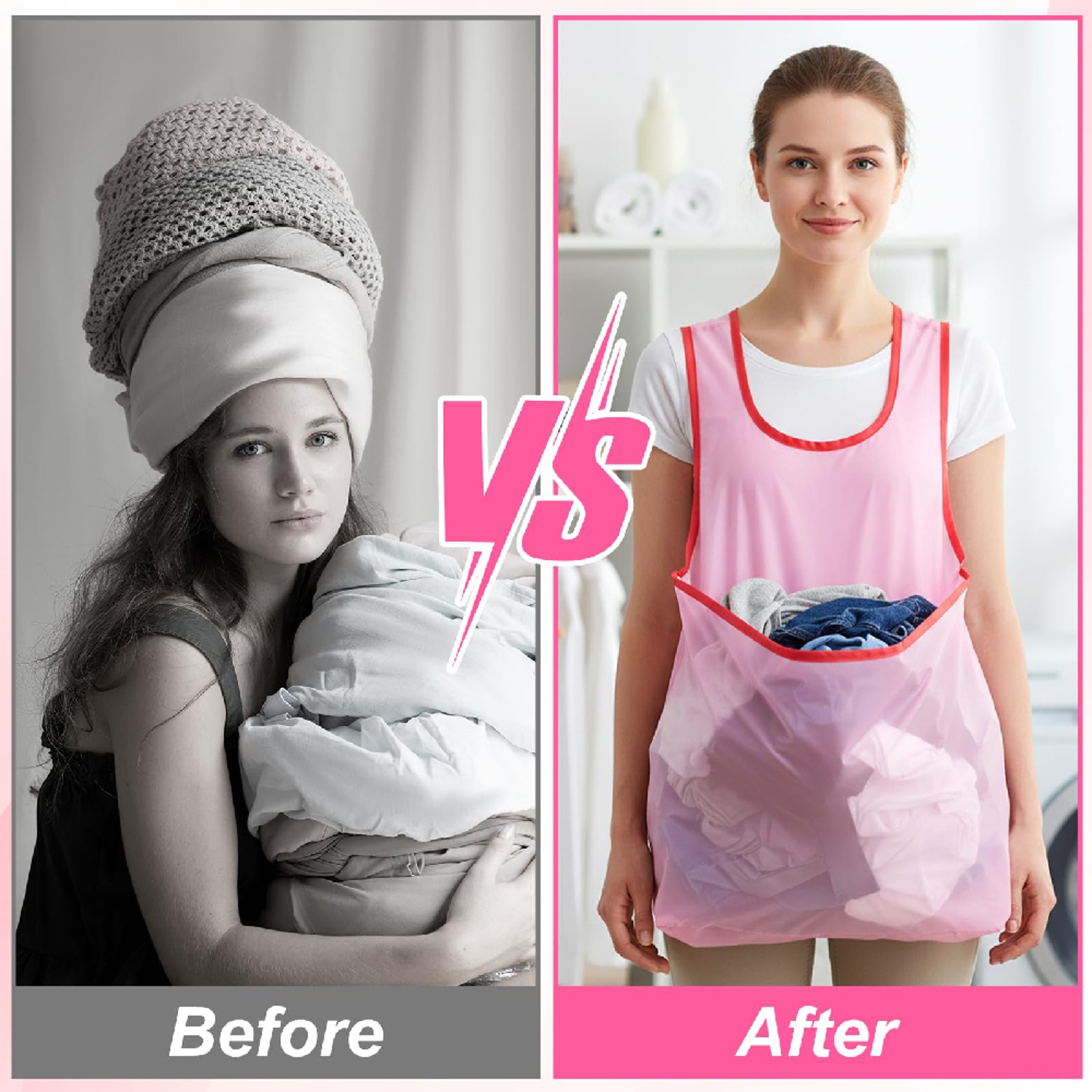 Portable Laundry Apron With Large Pocket Waterproof Clothes Drying Apron 4