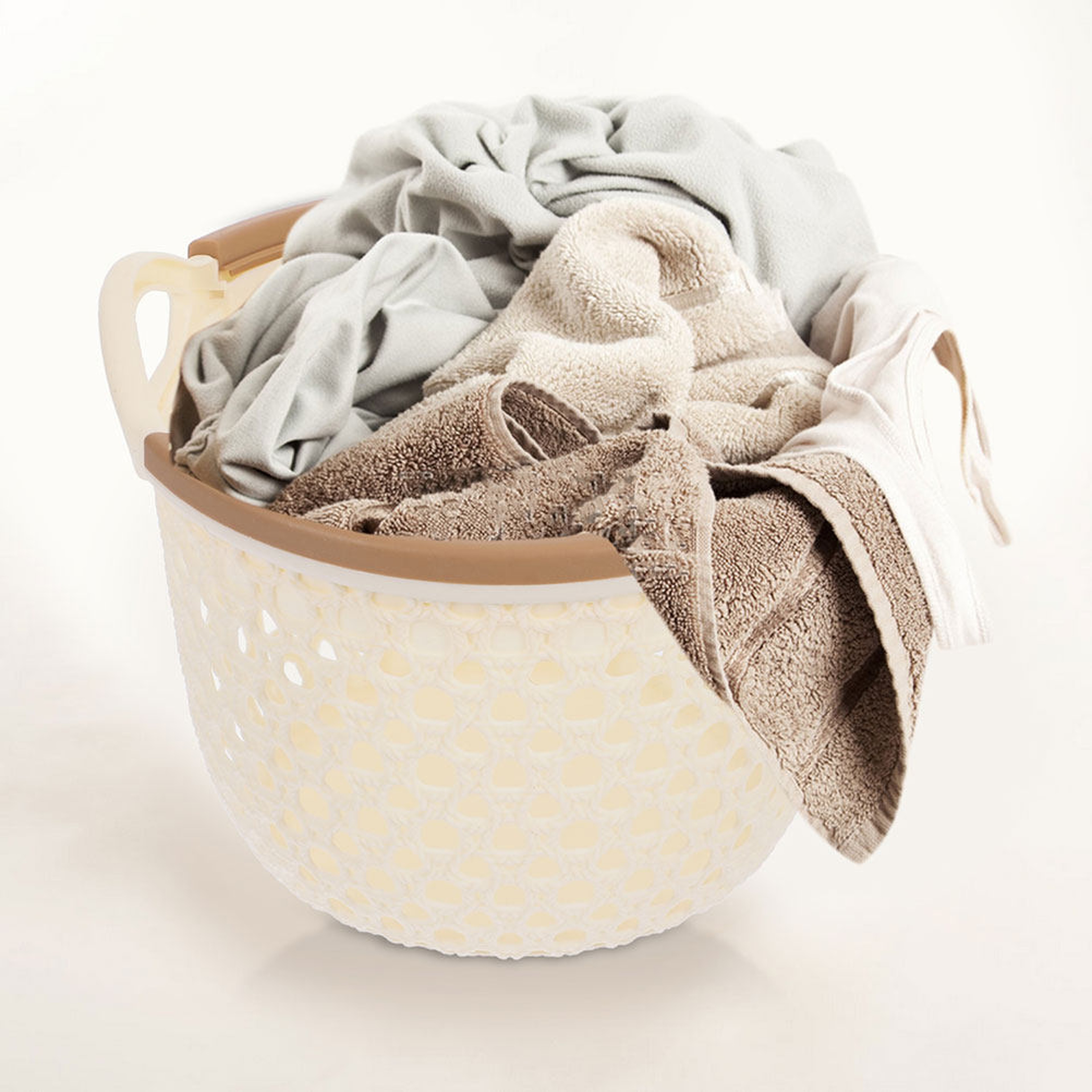 Ventilated Laundry Basket Flexible Plastic Laundry Basket with Handles – view 4