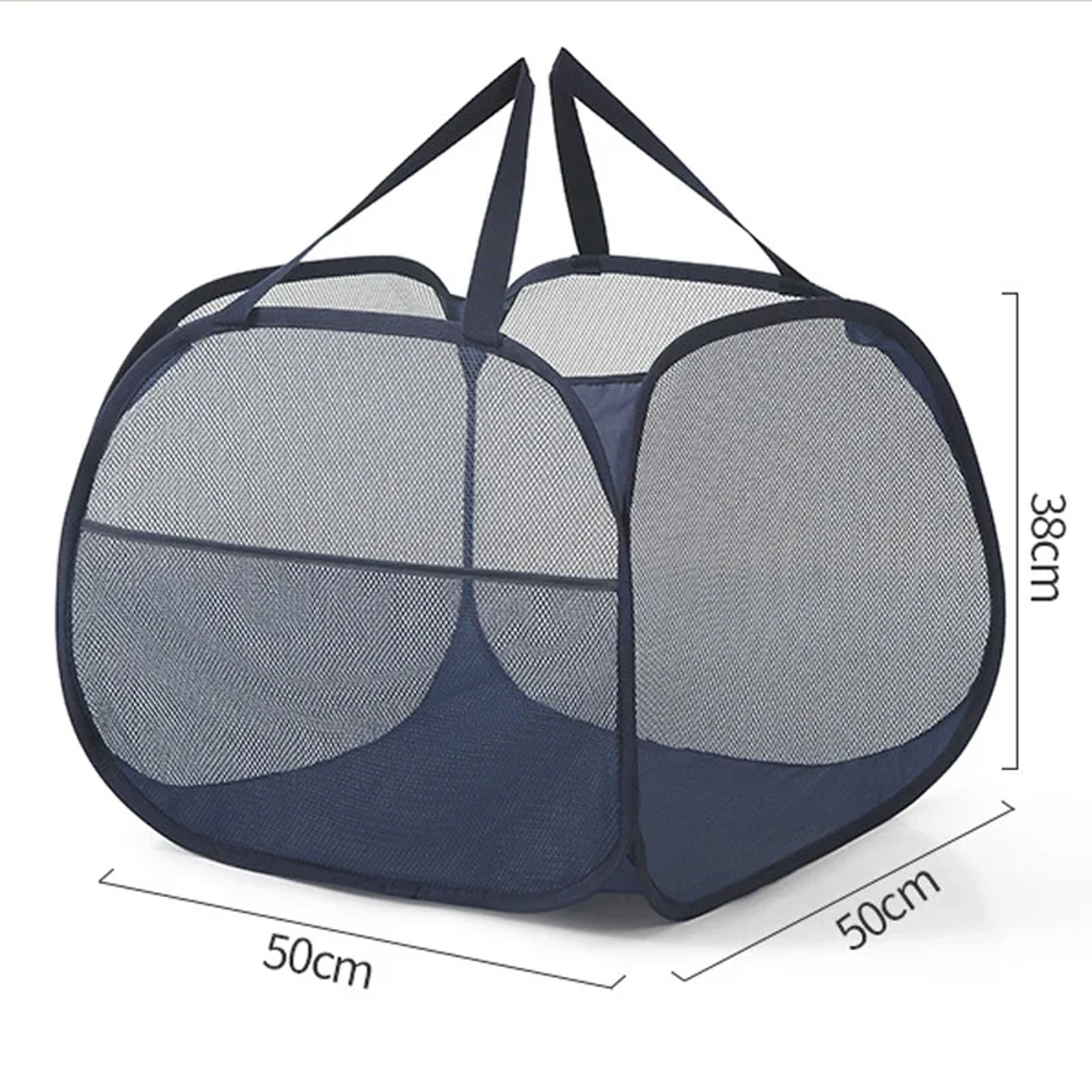 Collapsible Mesh Laundry Basket Large Foldable Hamper With Handles 9