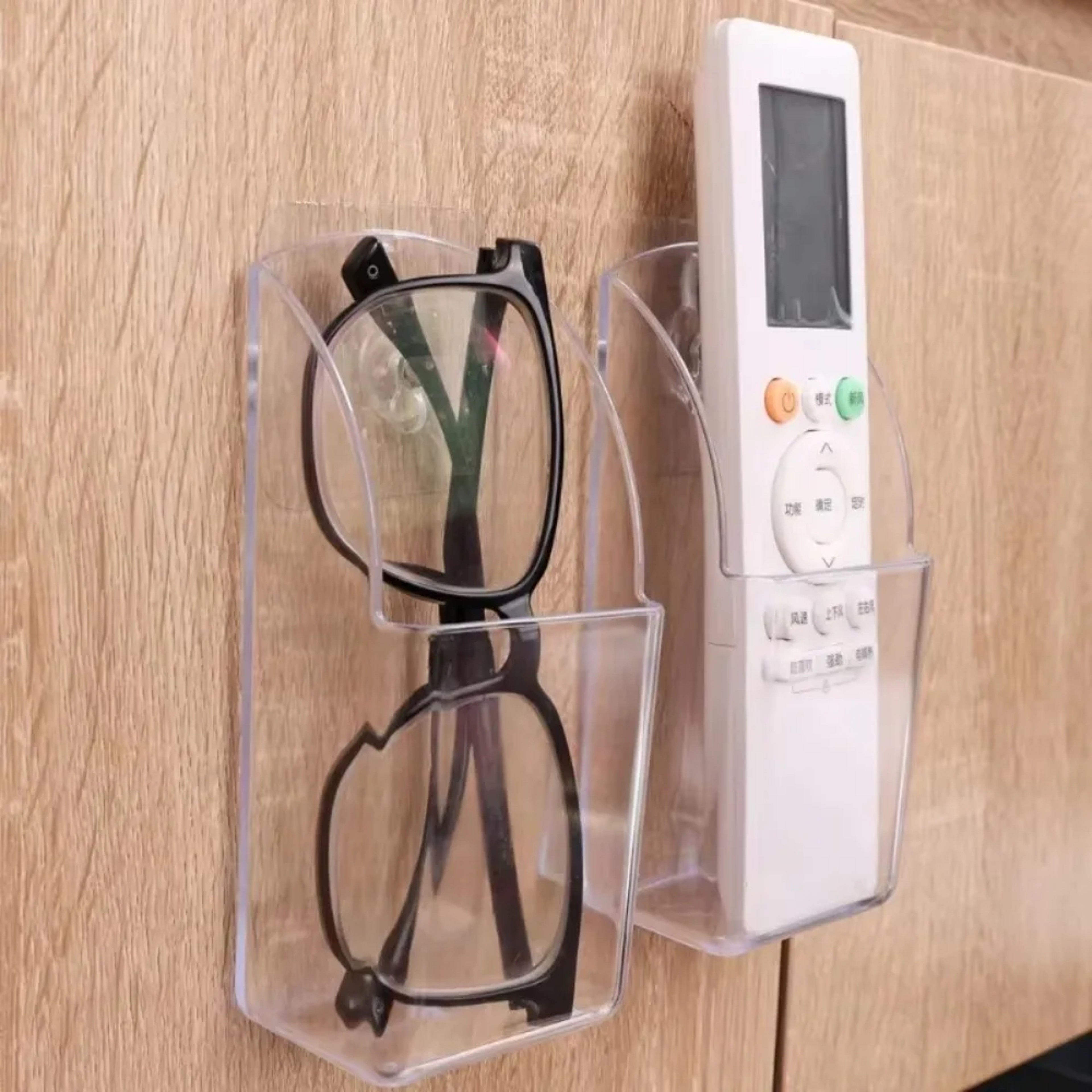 Clear Acrylic Wall Mounted Remote Control Holder 3