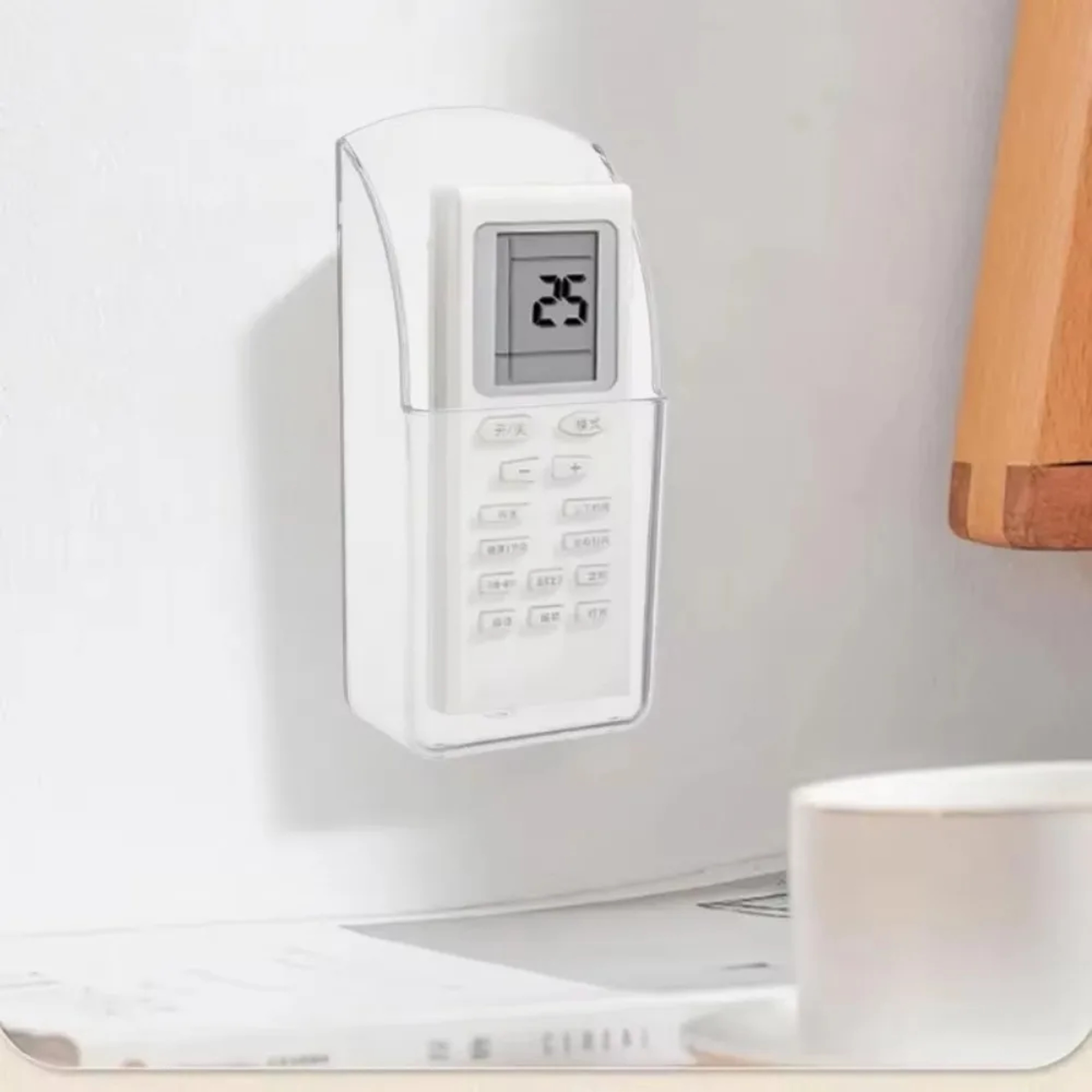 Clear Acrylic Wall Mounted Remote Control Holder 4