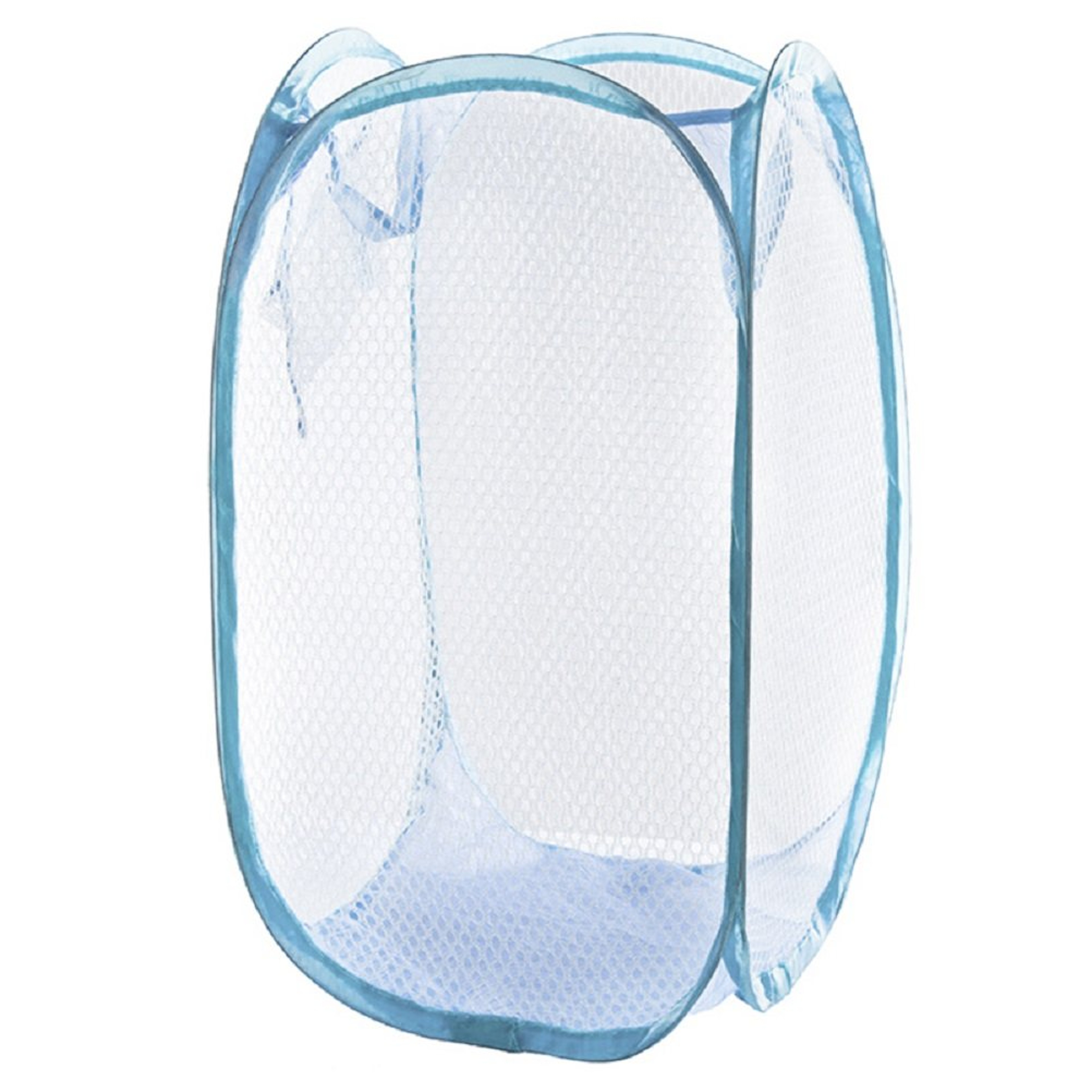 Purple Pop Up Laundry Hamper Foldable Mesh Laundry Basket With Handles And Side Pocket 4