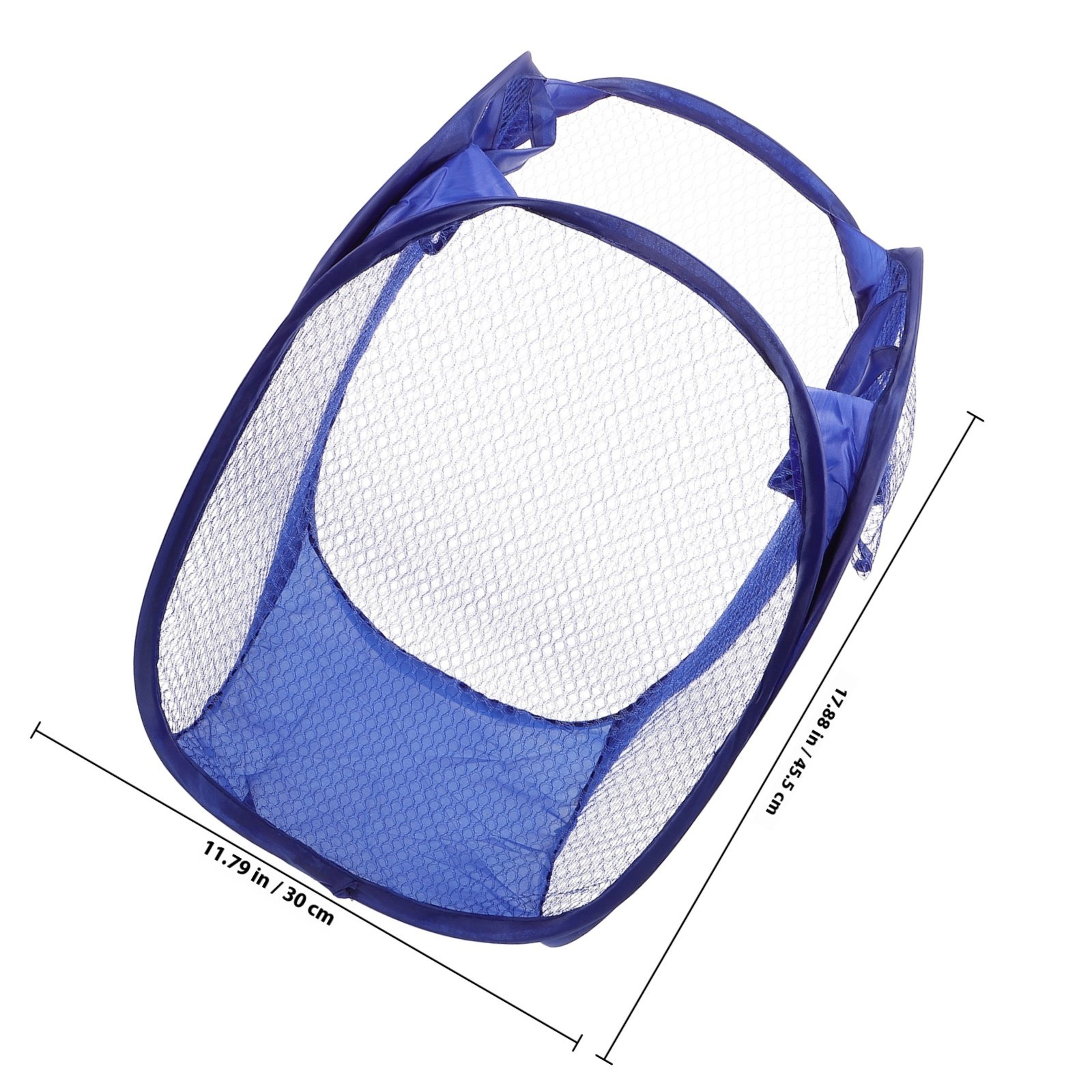 Purple Pop Up Laundry Hamper Foldable Mesh Laundry Basket With Handles And Side Pocket 1
