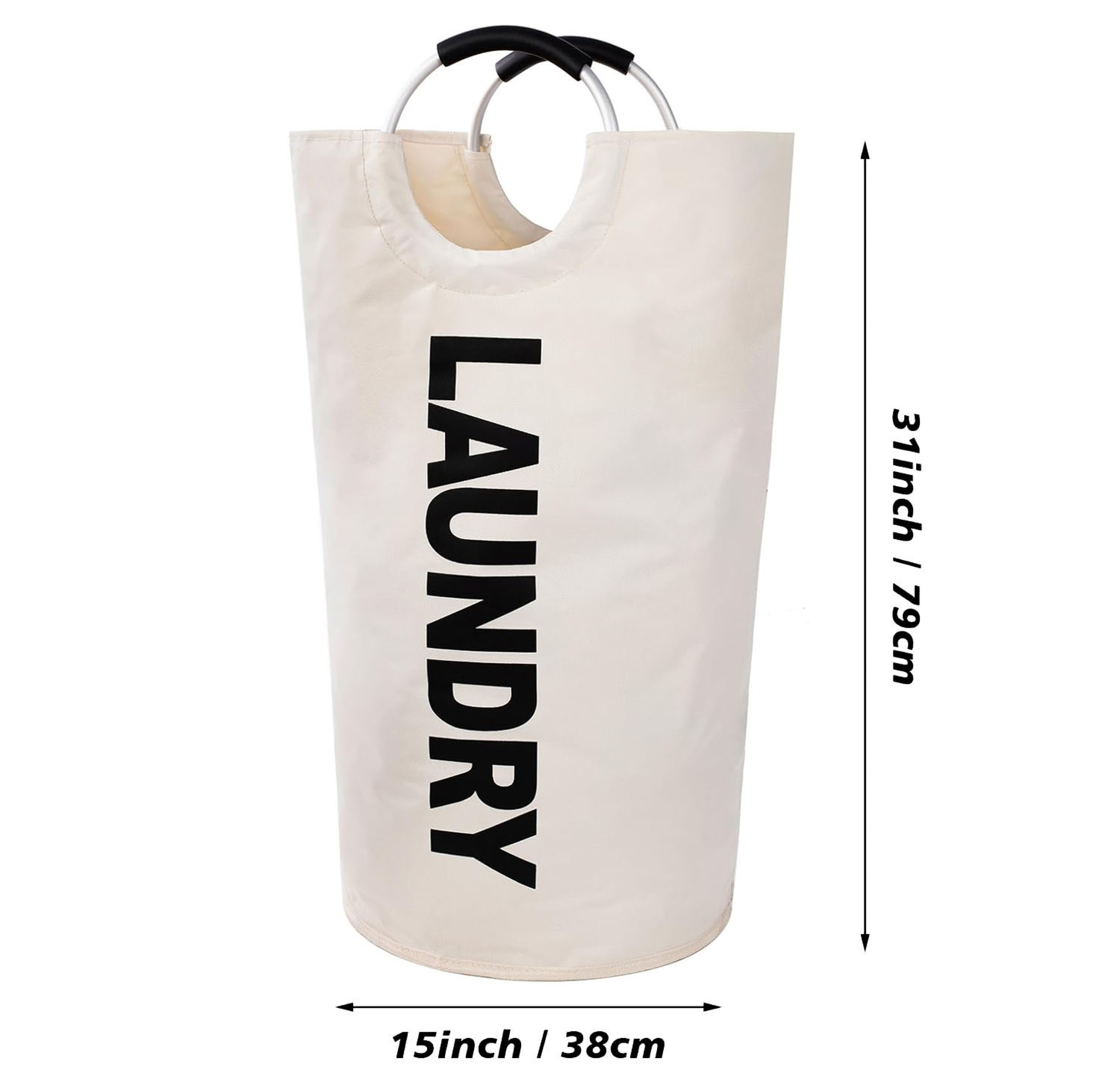 Large Waterproof Collapsible Laundry Hamper With Padded Handles 0
